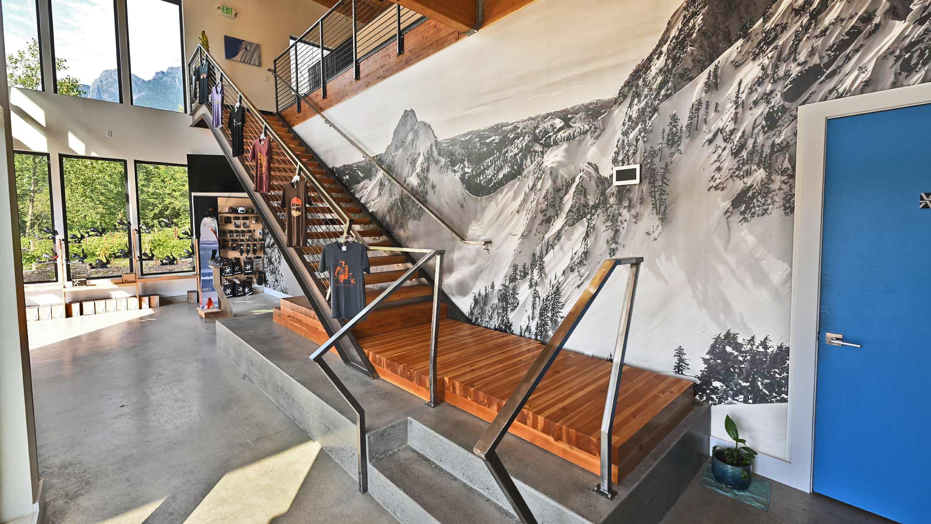 Karakoram Headquarters Showroom Mural in North Bend WA by Scott Rinckenberger