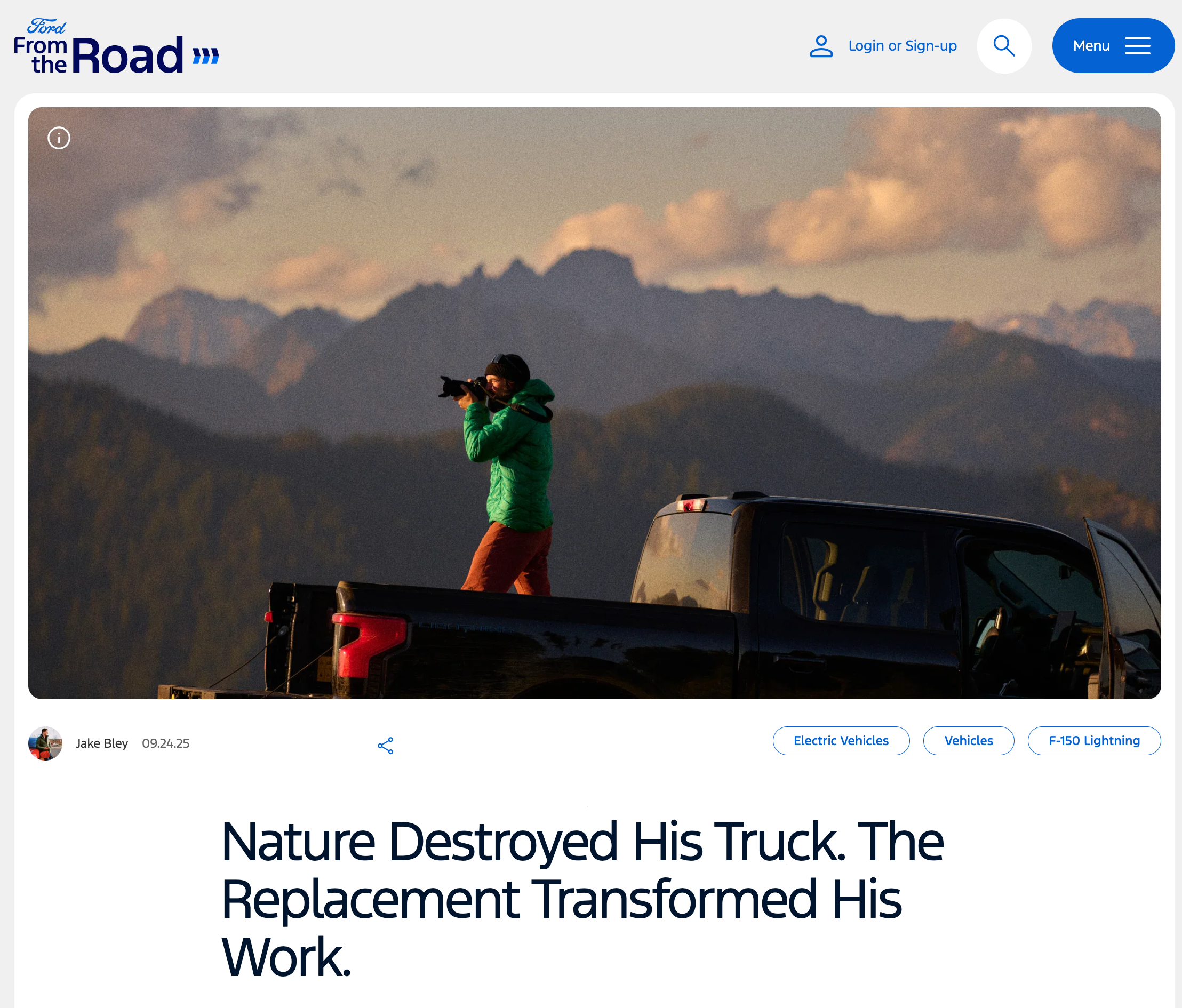Ford Features Scott Rinckenberger in F-150 Lightning Campaign