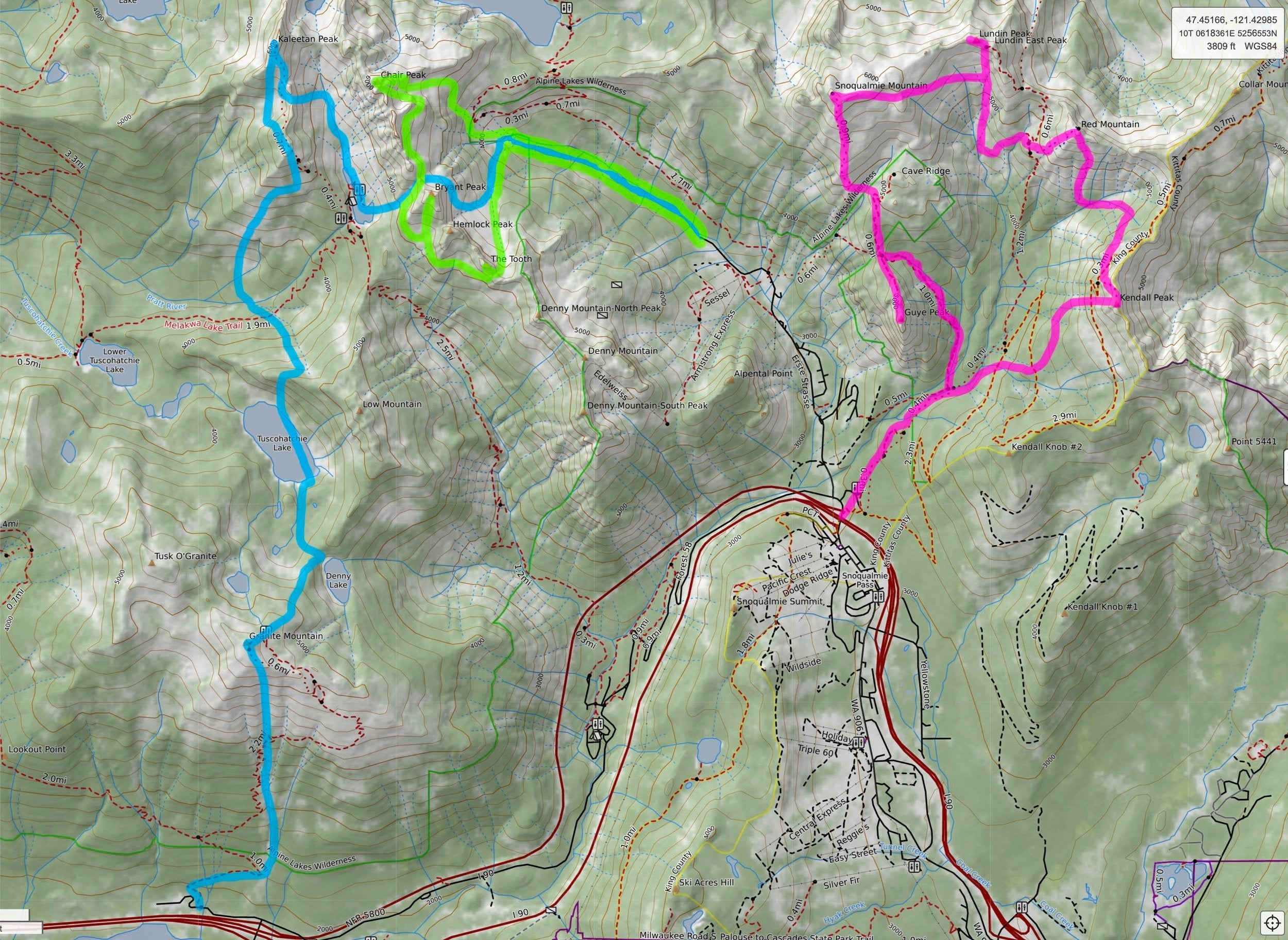 Connecting the Dots in the Snoqualmie Mountains