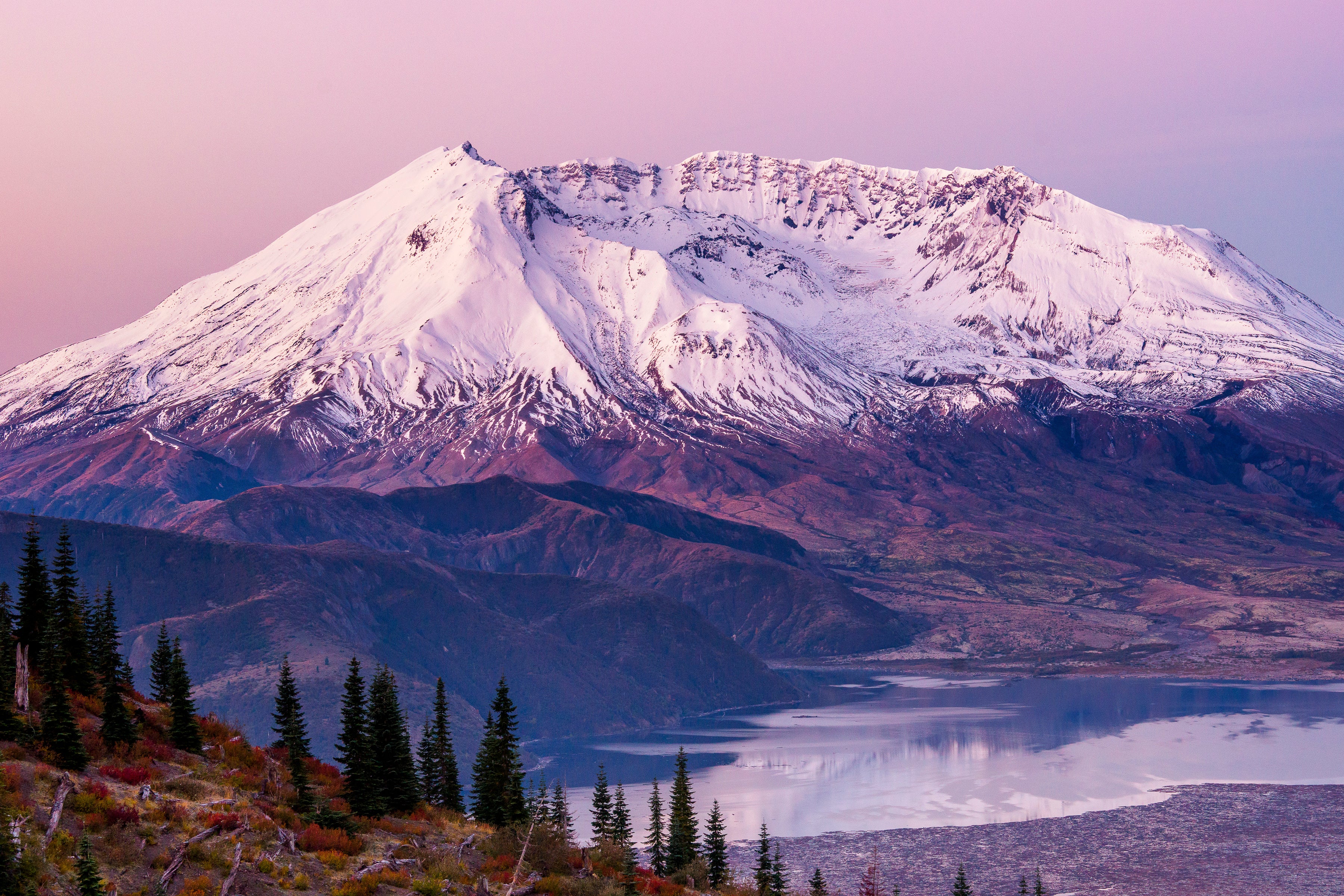Mount St. Helens Sunrise from Norway Pass: Matted 8x10 Print
