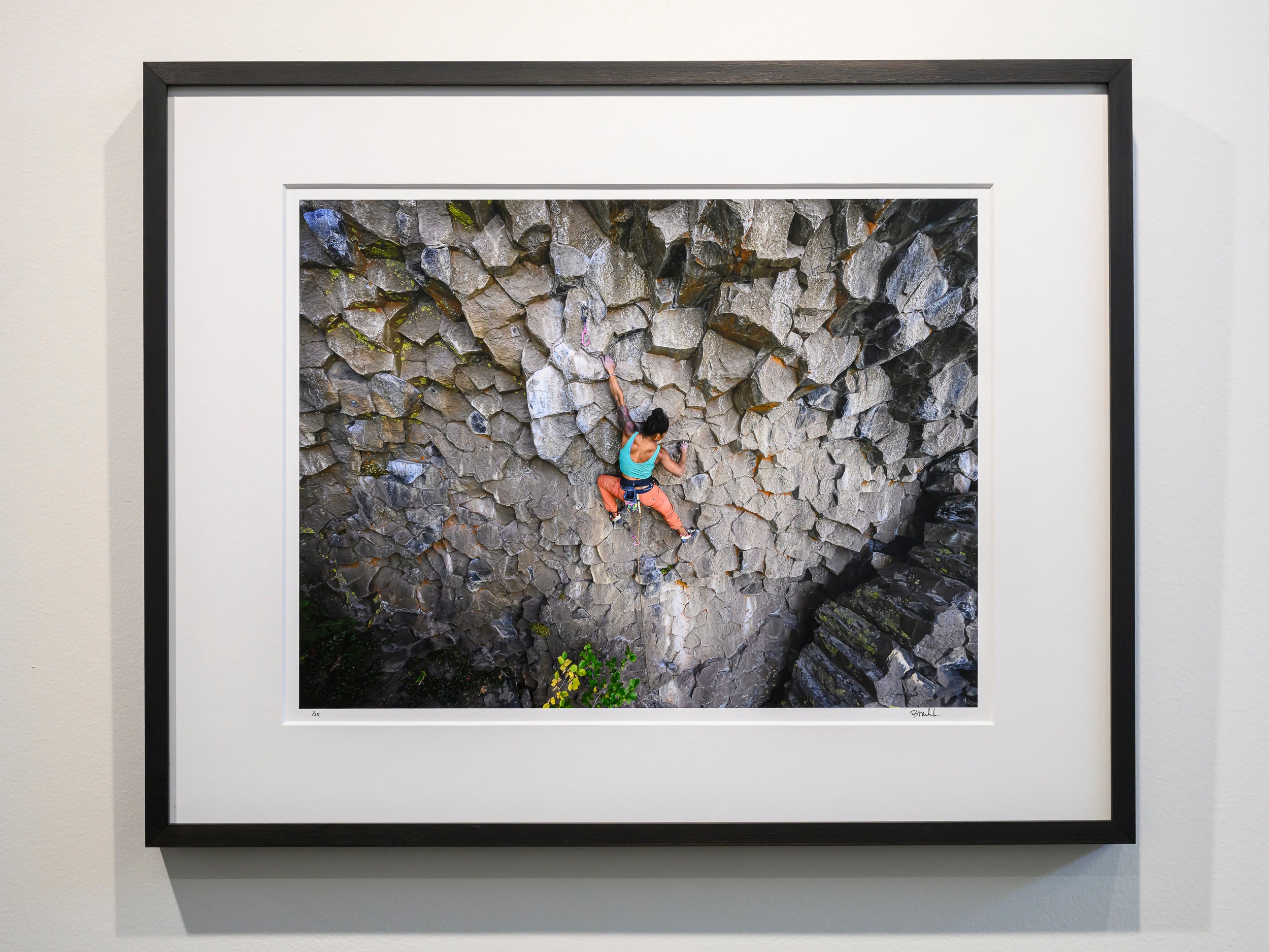 Climbing Geometric Geology in Tieton Canyon: 15x20 Limited Print