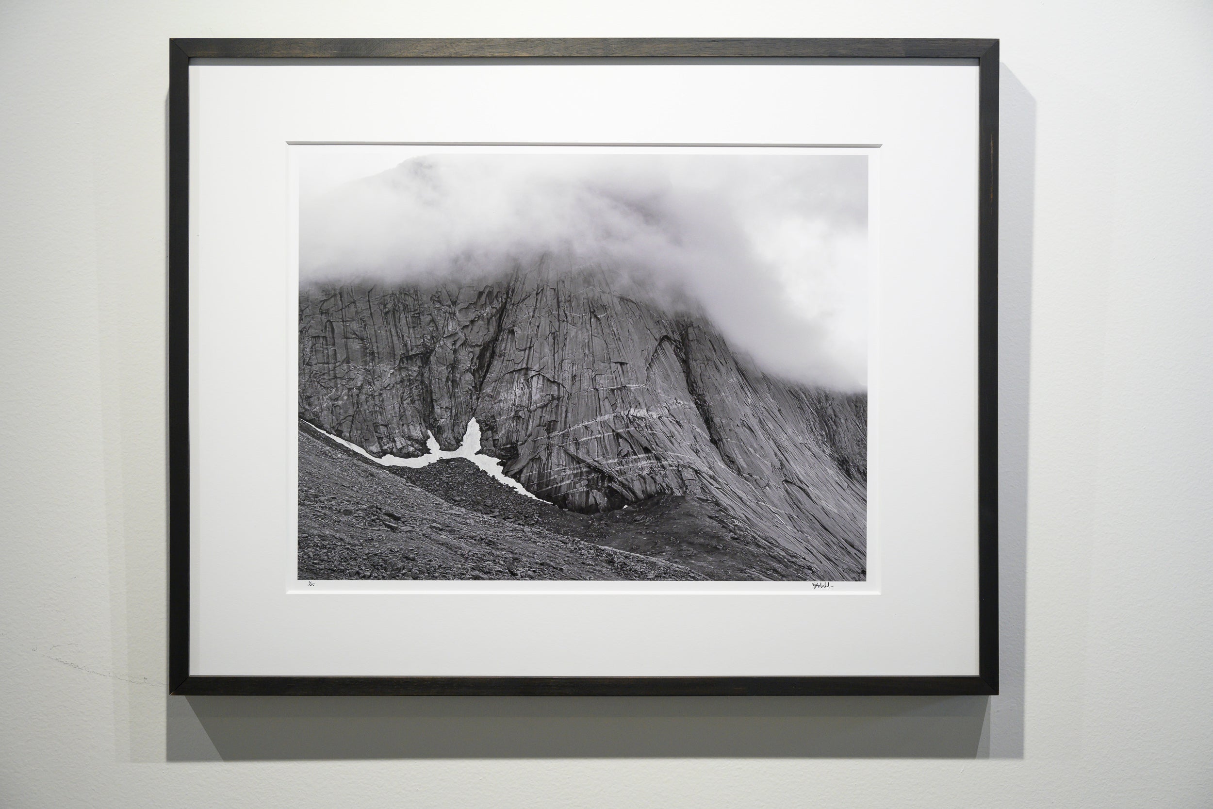 Immaculate Striped Granite and Swirling Clouds on Breidflogtind: Limited Edition Framed Print