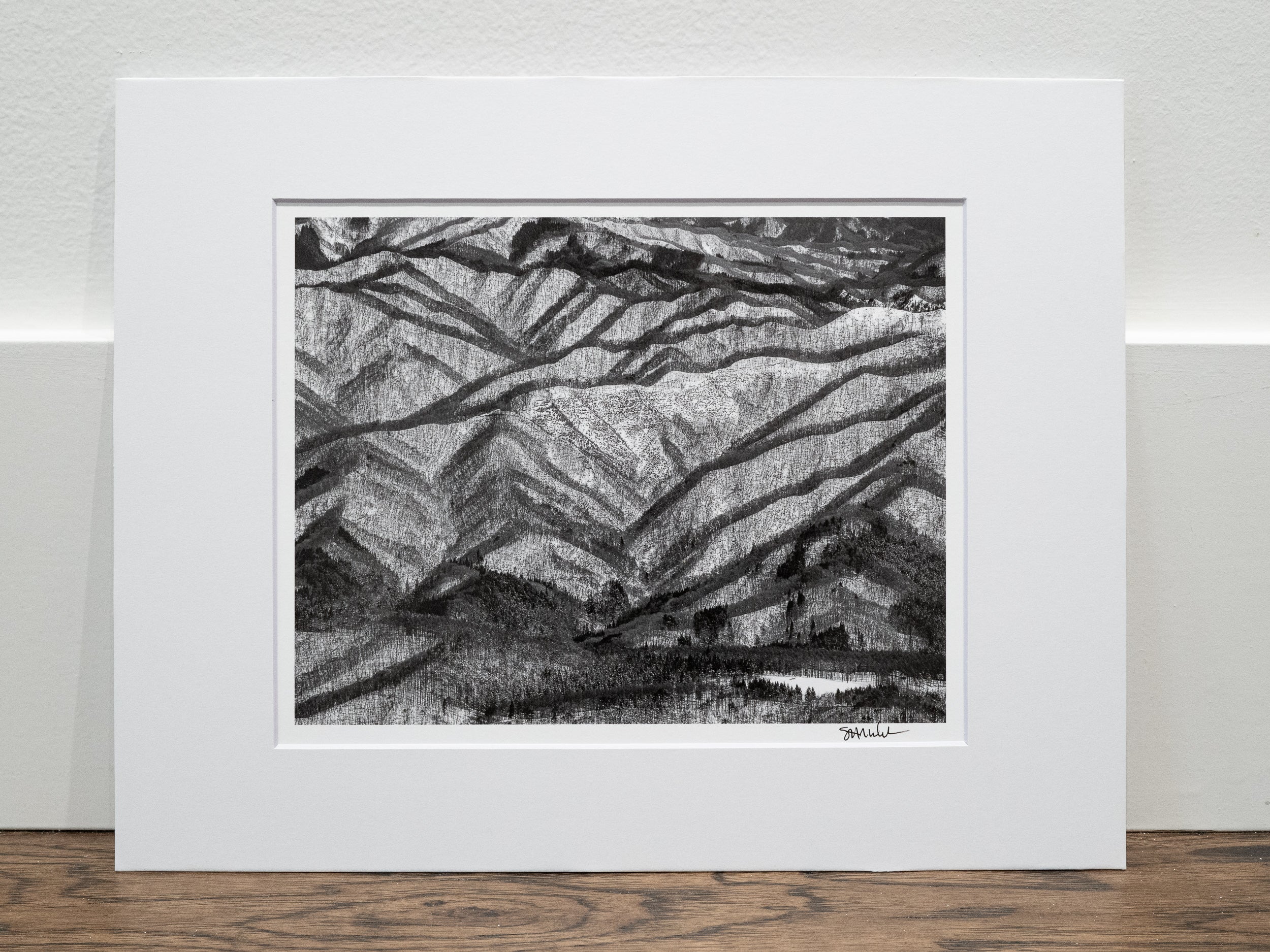 Japanese Hills Horizontal: 8x10 Open Edition Matted Print