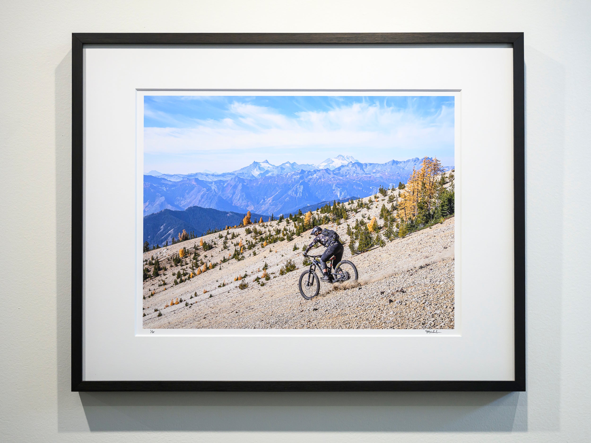 Scree Surfing with Golden Larches and Glacier Peak: 15x20 Limited Print