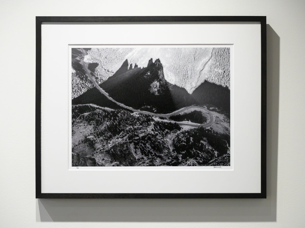 Shadows on the Hairpin from Early Winter Spires: Limited Edition Framed Print