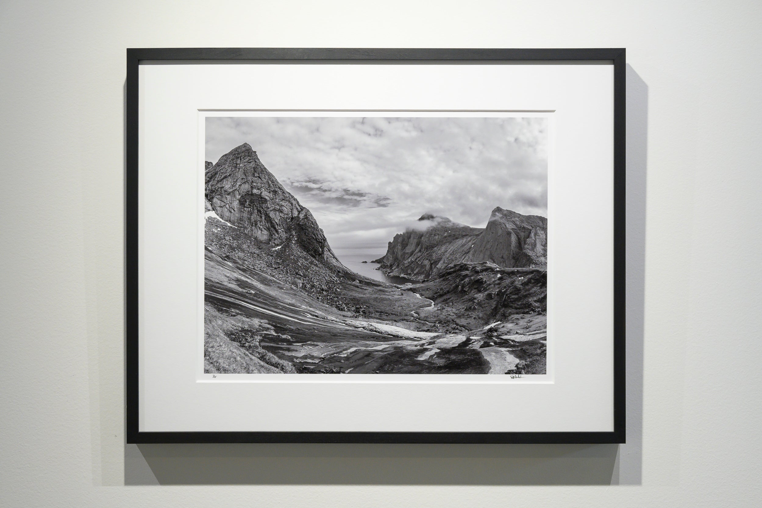 Winding Stream in Grassy Meadow above Bunes Beach: Limited Edition Framed Print