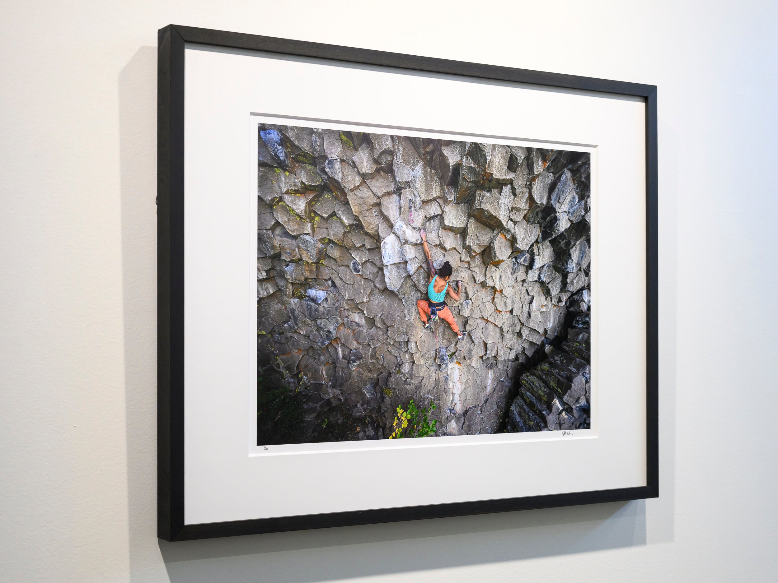 Climbing Geometric Geology in Tieton Canyon: 15x20 Limited Print