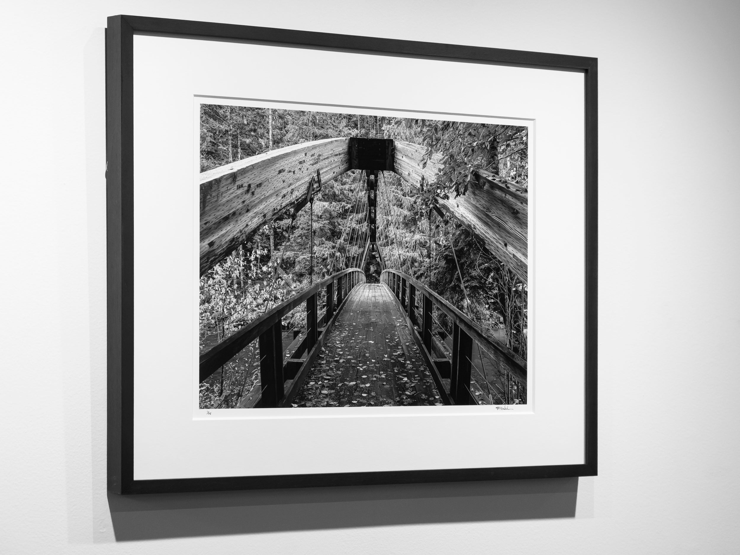 Gateway Bridge over Middle Fork Snoqualmie River: Limited Edition Framed Print
