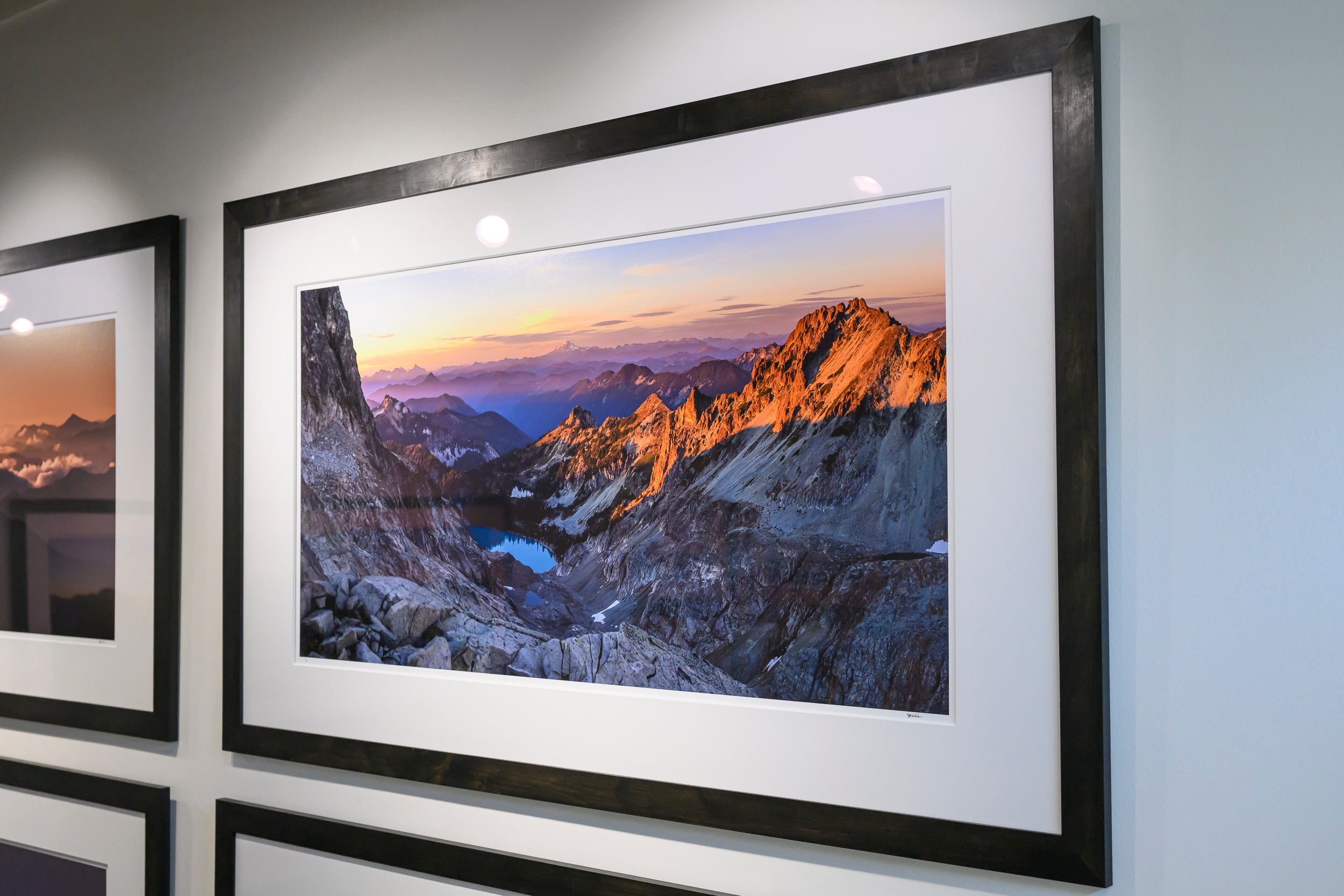 Jade Lake and Glacier Peak from Dip Top: 24x48 Limited Edition Framed Print