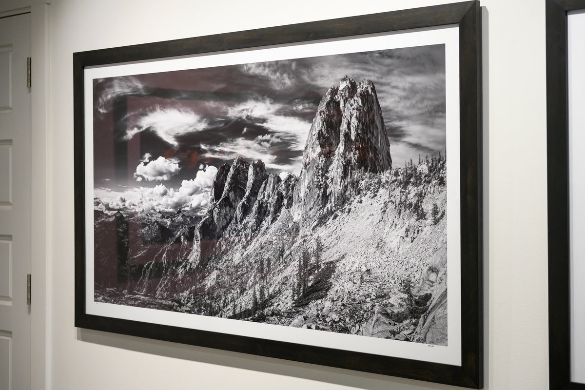 Early Winter Spires and Liberty Group from Blue Lake Peak: 30x56 Limited Edition Framed Print