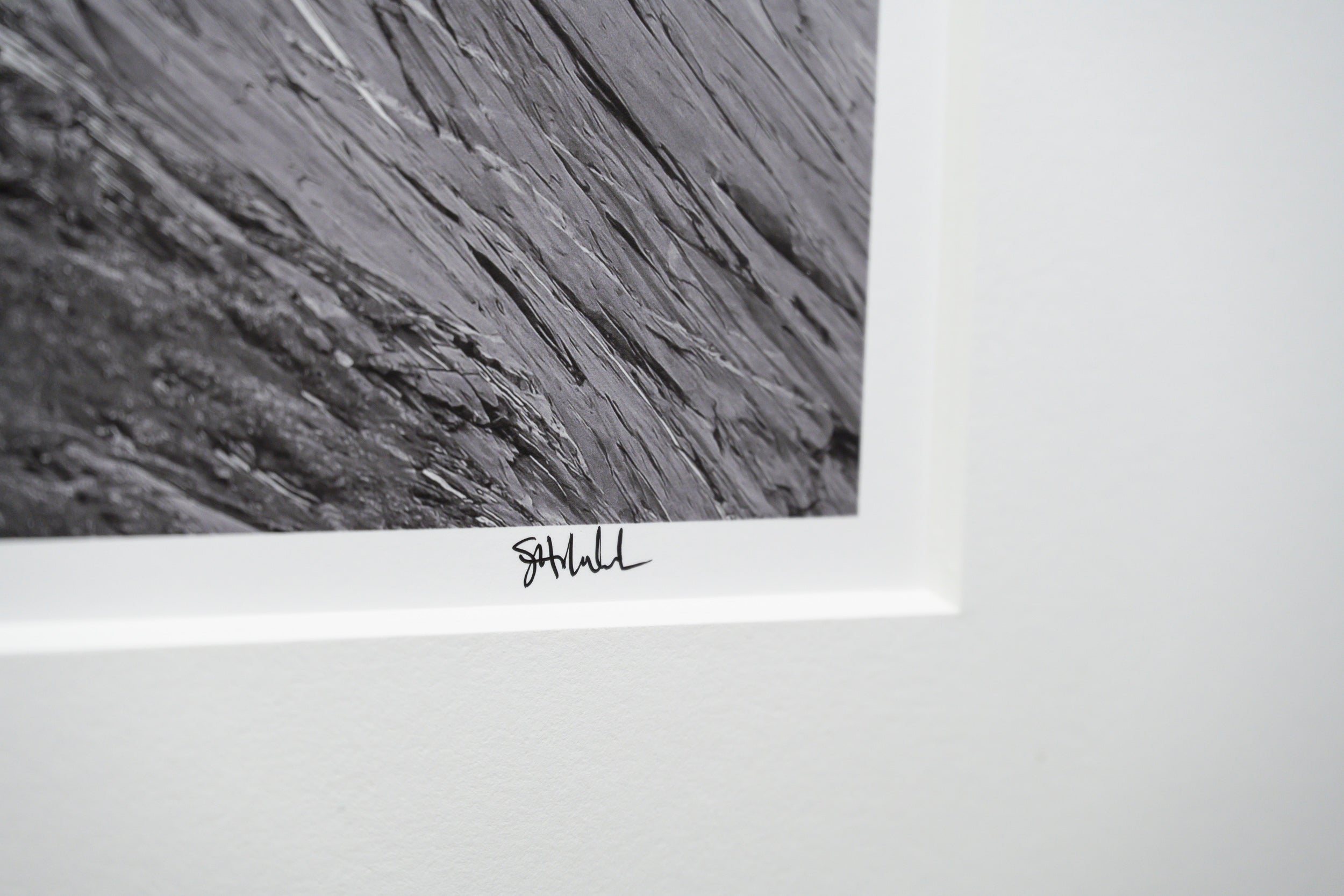 Immaculate Striped Granite and Swirling Clouds on Breidflogtind: Limited Edition Framed Print