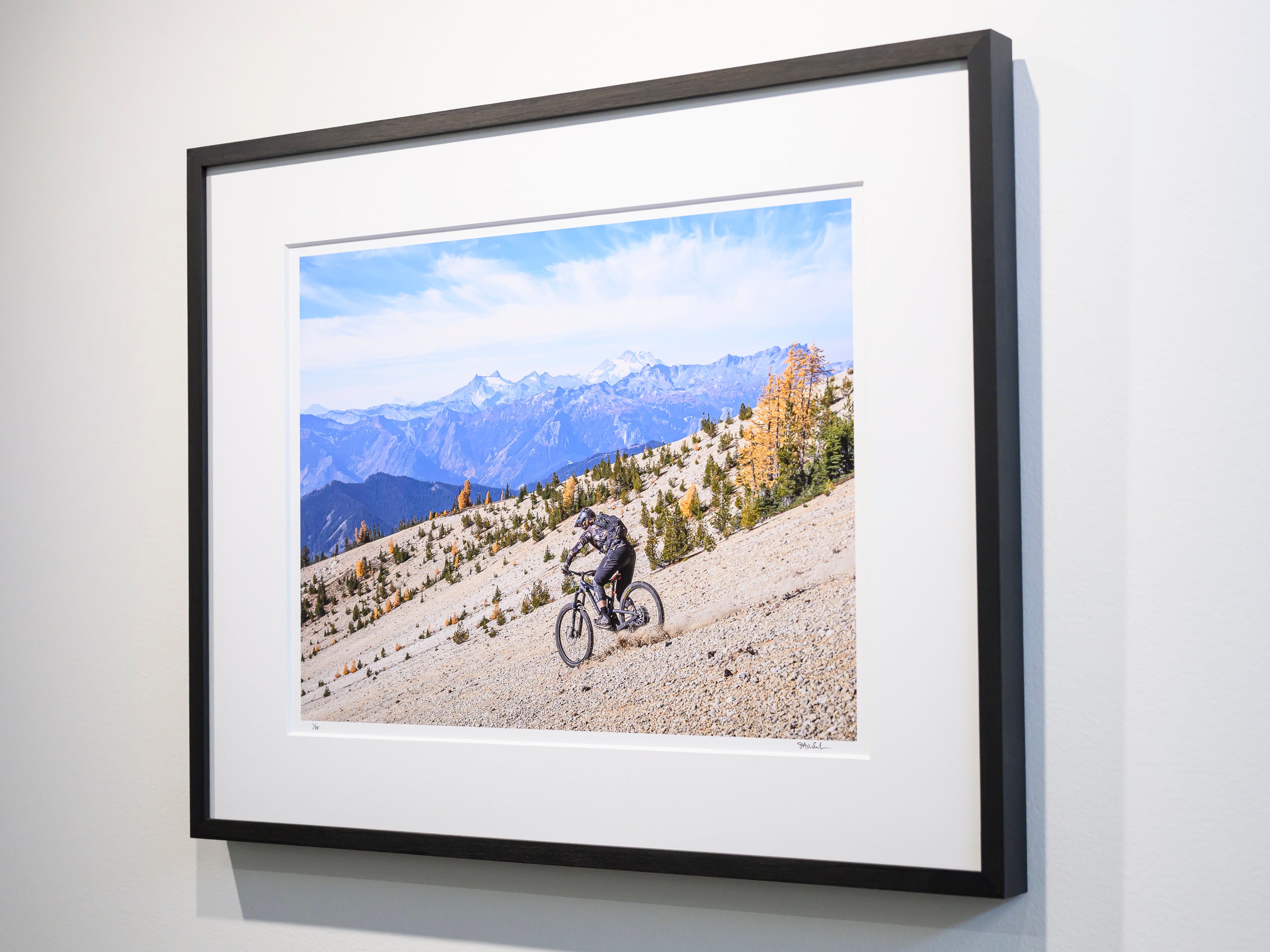 Scree Surfing with Golden Larches and Glacier Peak: 15x20 Limited Print