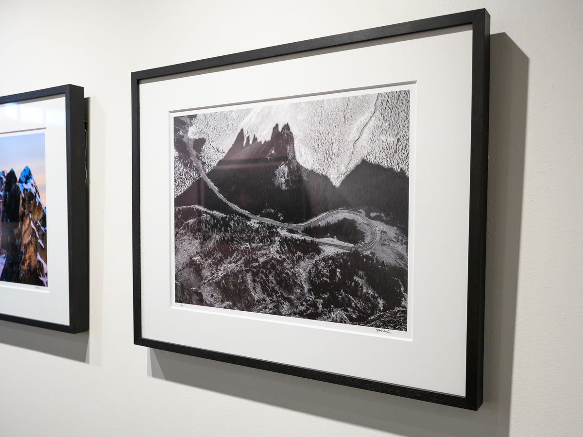 Shadows on the Hairpin from Early Winter Spires: Limited Edition Framed Print