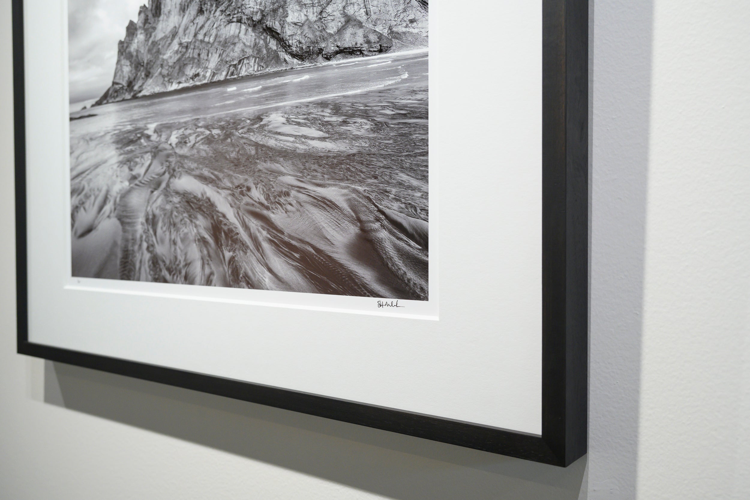 Marbled Sand Mirrors the Striated Granite of Stamprevtind: Limited Edition Framed Print