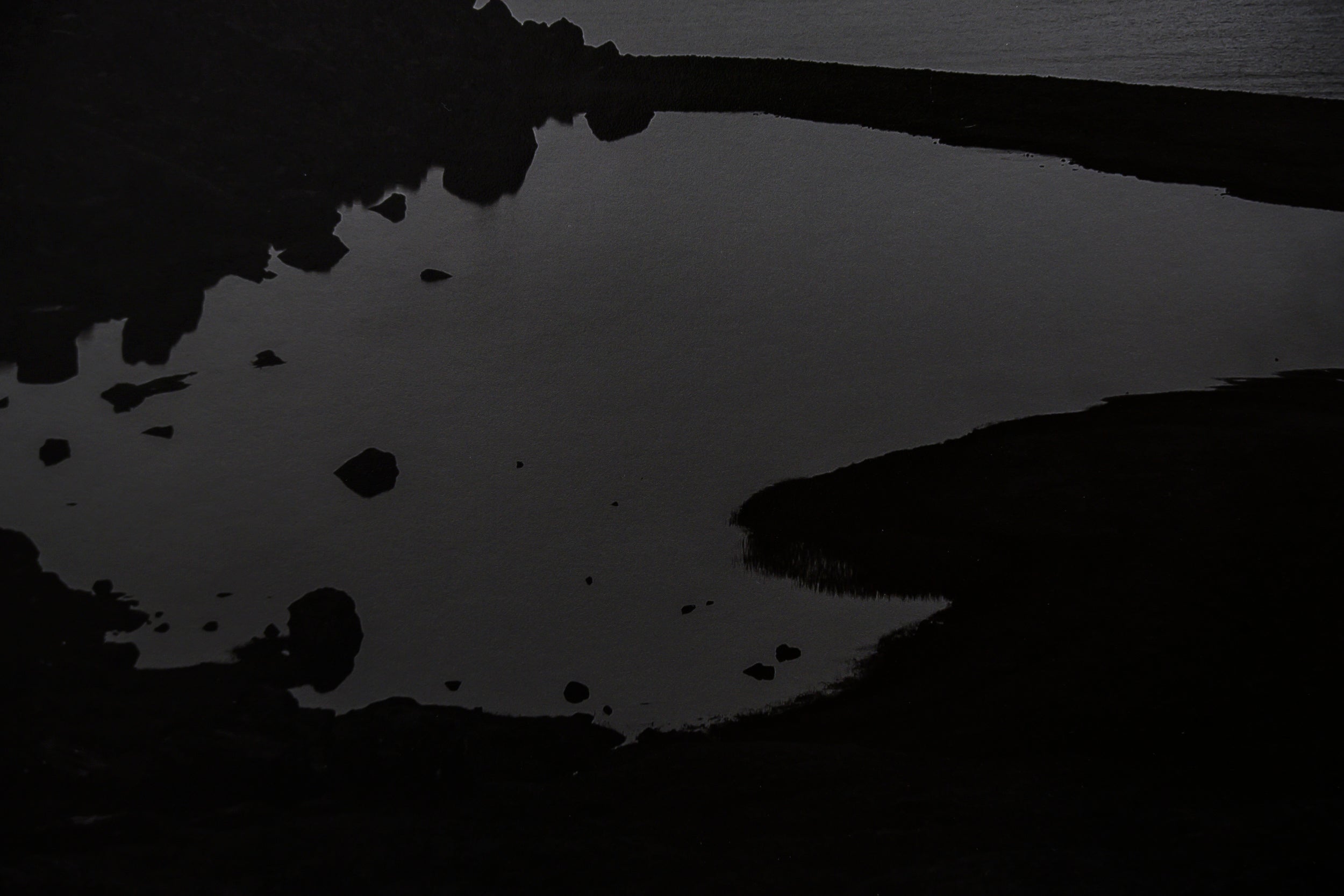 Mirrored Lake above Kvalvika Beach with Building Storm Clouds: Limited Edition Framed Print