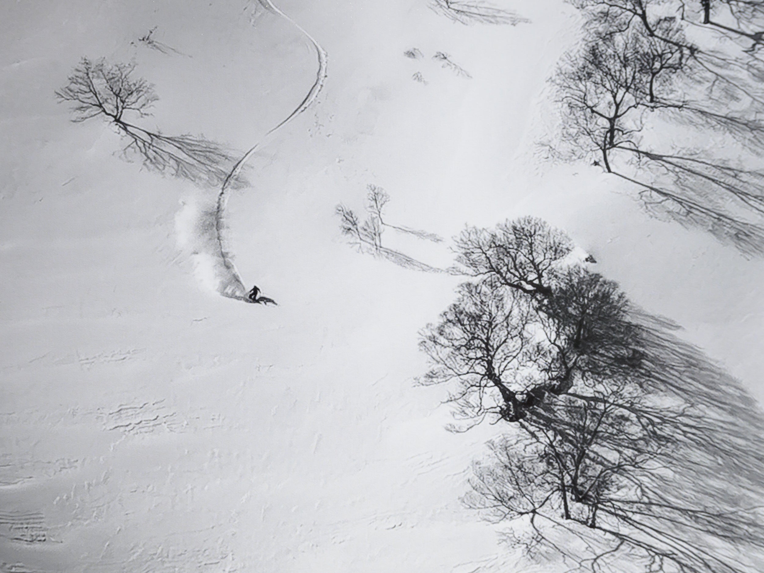 Snowboarder with Hakuba Shrine: 24x36 Limited Edition Print