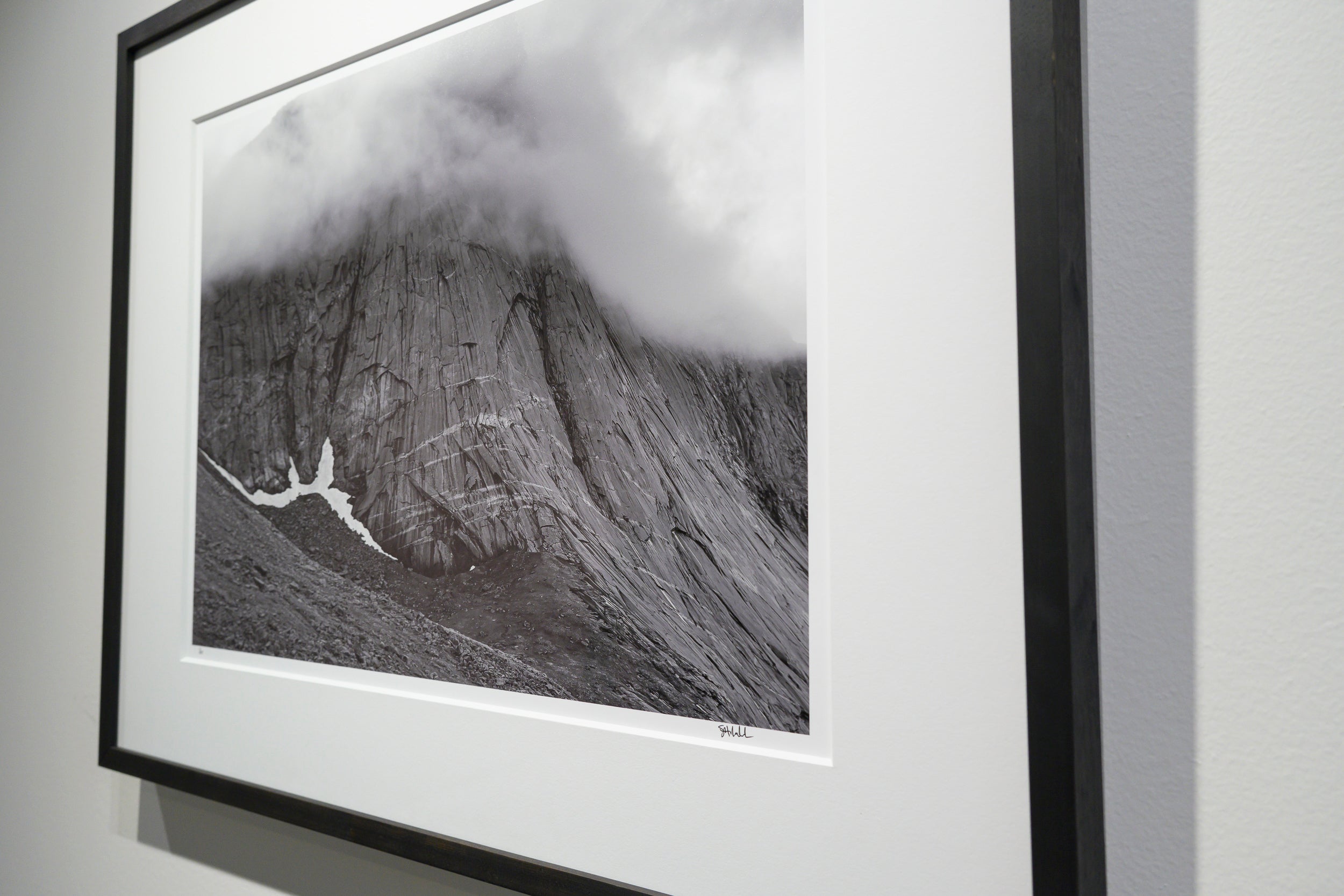 Immaculate Striped Granite and Swirling Clouds on Breidflogtind: Limited Edition Framed Print