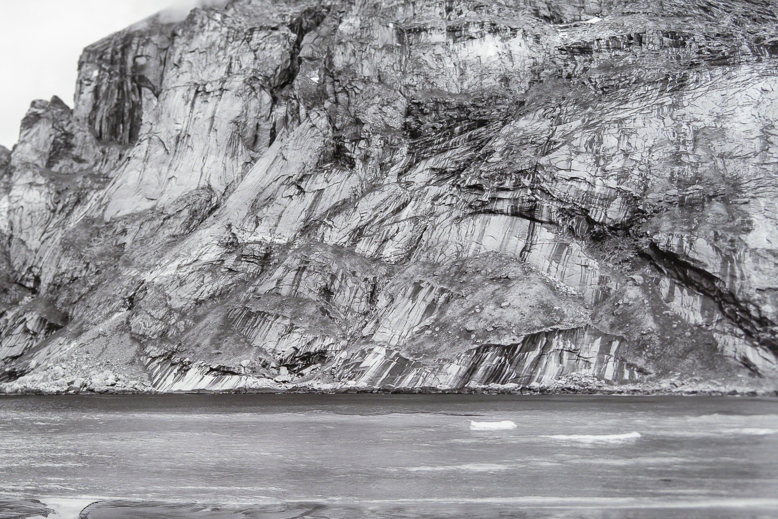 Marbled Sand Mirrors the Striated Granite of Stamprevtind: Limited Edition Framed Print
