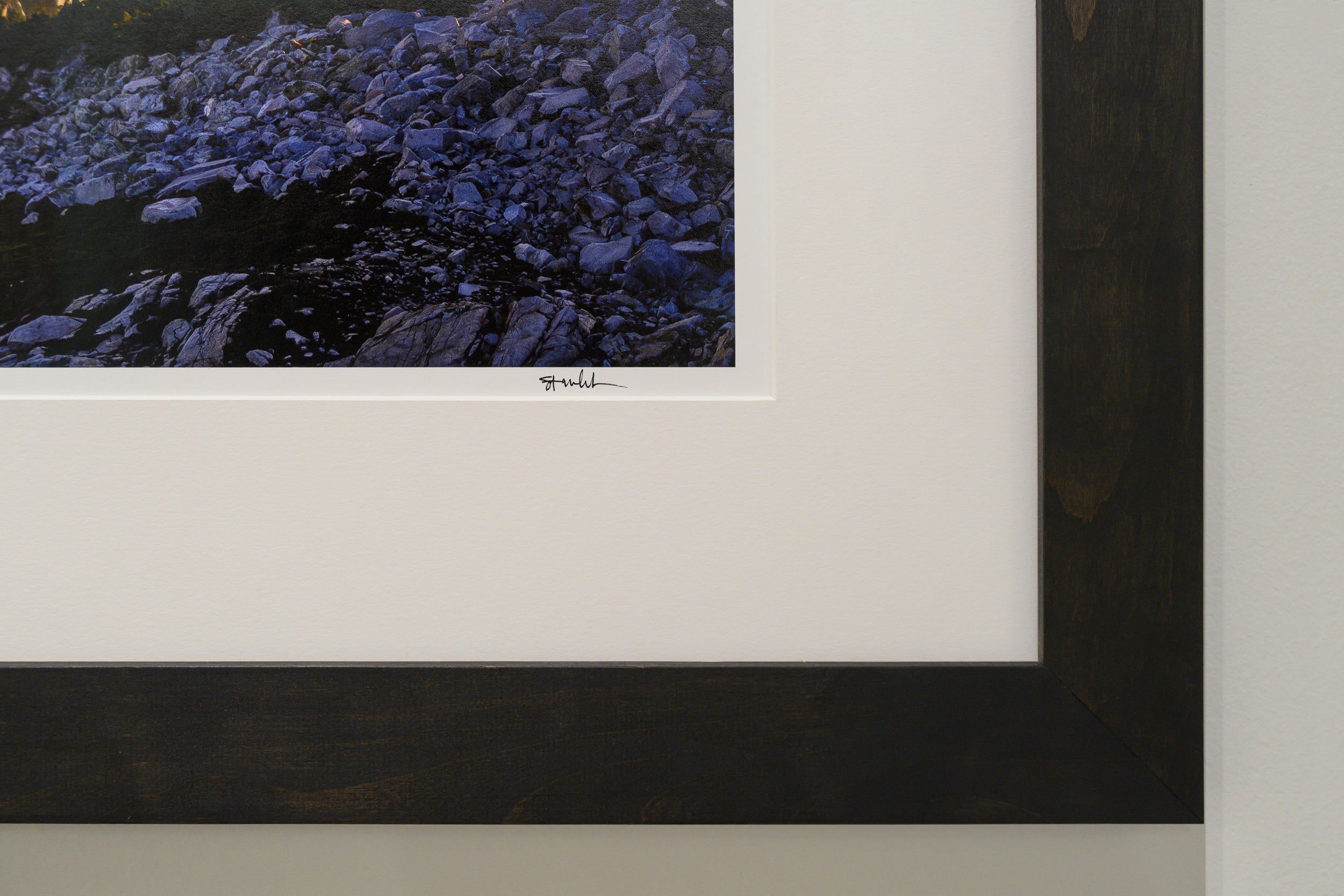 Snoqualmie Mountains at Sunset from Big Snow Summit Panorama: 28x88 Limited Edition Framed Print