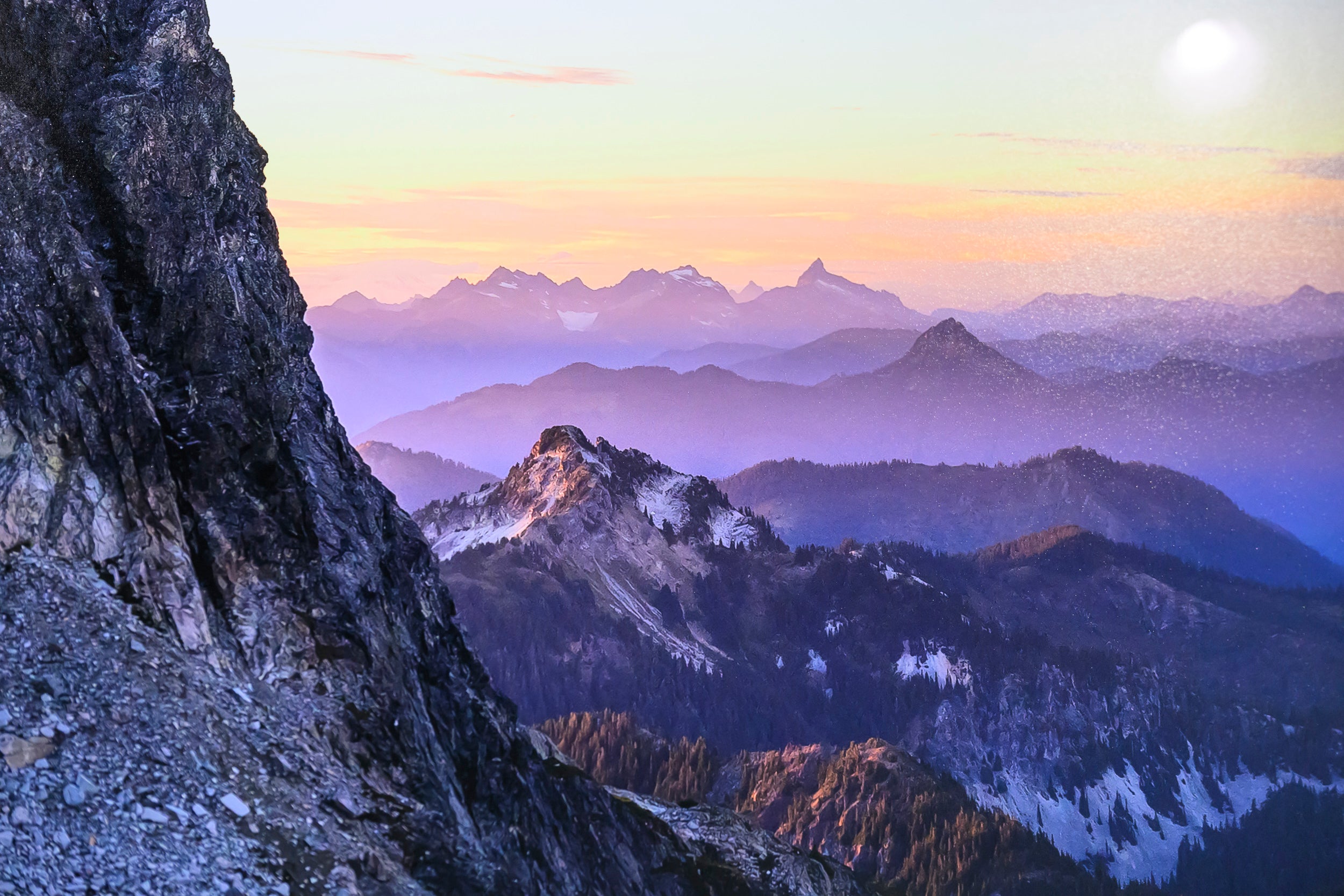 Jade Lake and Glacier Peak from Dip Top: 24x48 Limited Edition Framed Print