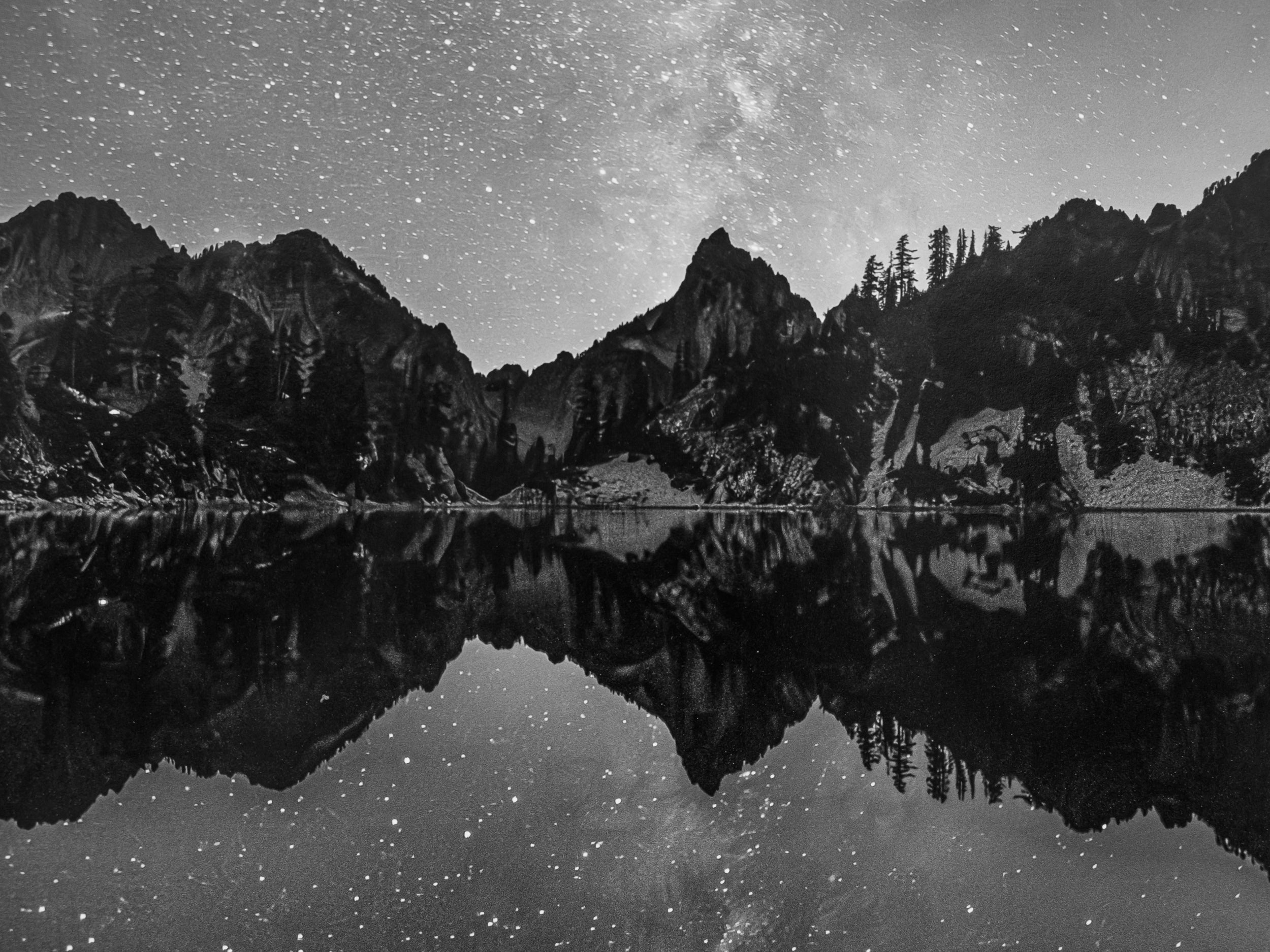 Milky Way above Kaleetan Peak from Gem Lake: Limited Edition Framed Print