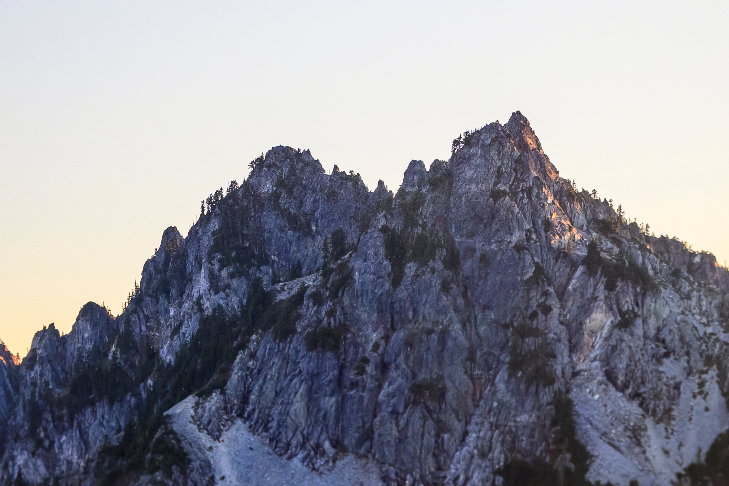 Panoramic Sunset on Snoqualmie Range from Wright Mountain: 28x88 Limited Print