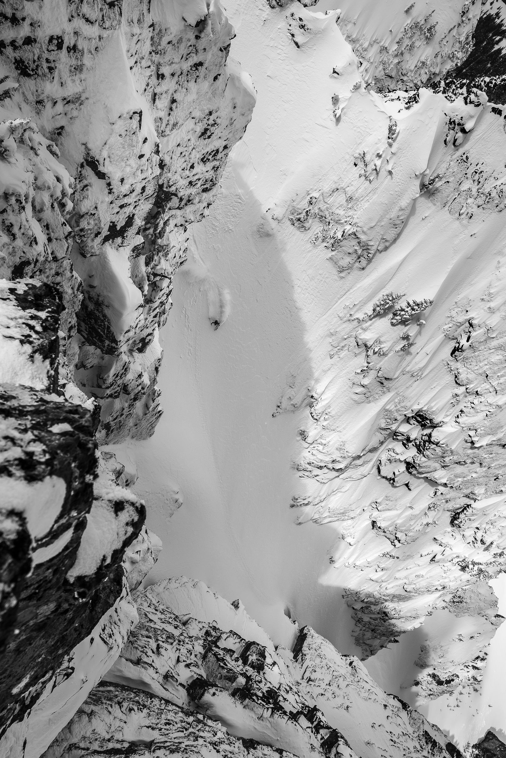 Slot Couloir from Above: 8x10 Open Edition Matted Print