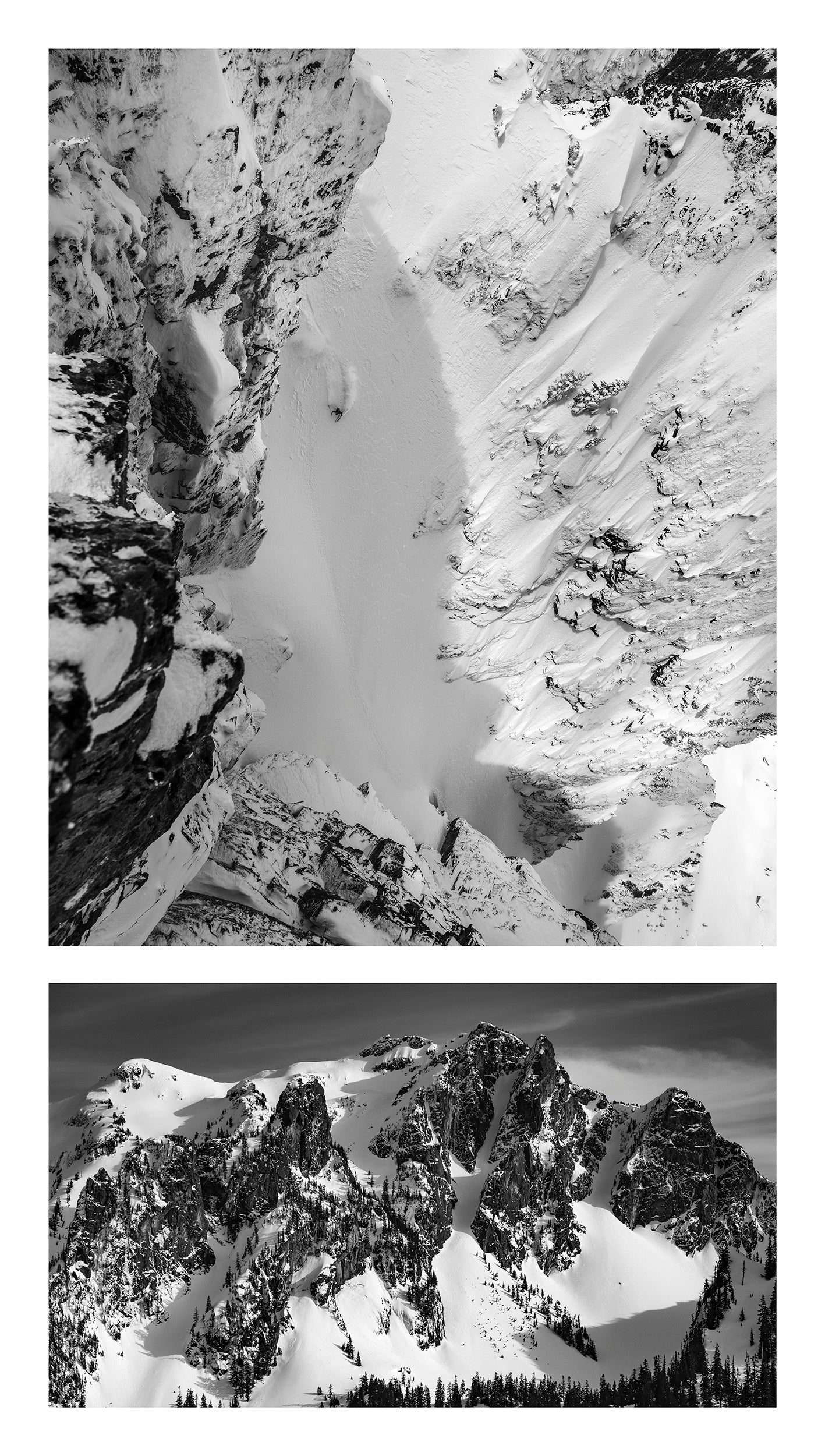 You are Here: Snoqualmie Slot Couloir: 34x60 Limited Edition Framed Print