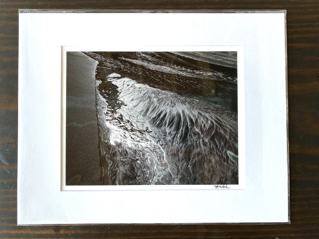 Feathery Mosaics in Tidal Stream on Bunes Beach: Matted 8x10 Print