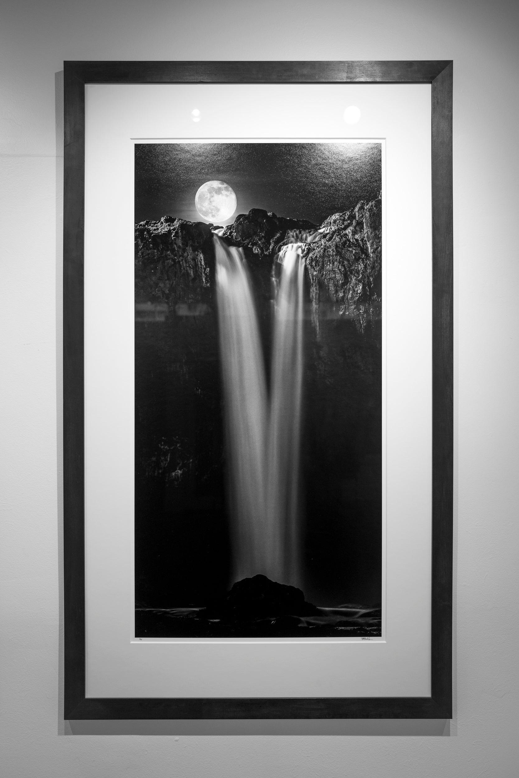 Full Moon Over Ribbons of Silk: 48x24 Limited Edition Framed Print