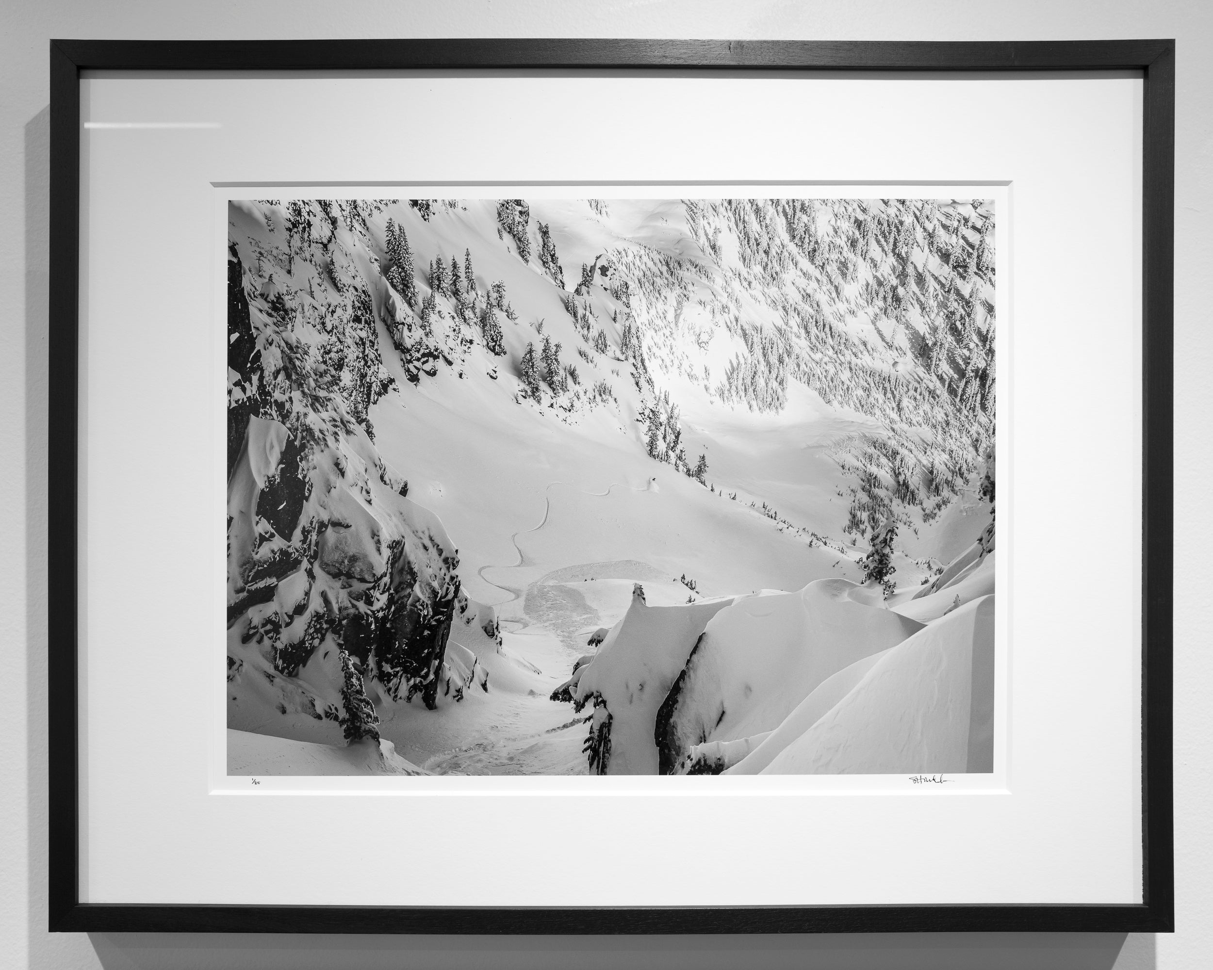 Melakwa Point North Face Powder: Limited Edition Framed Print