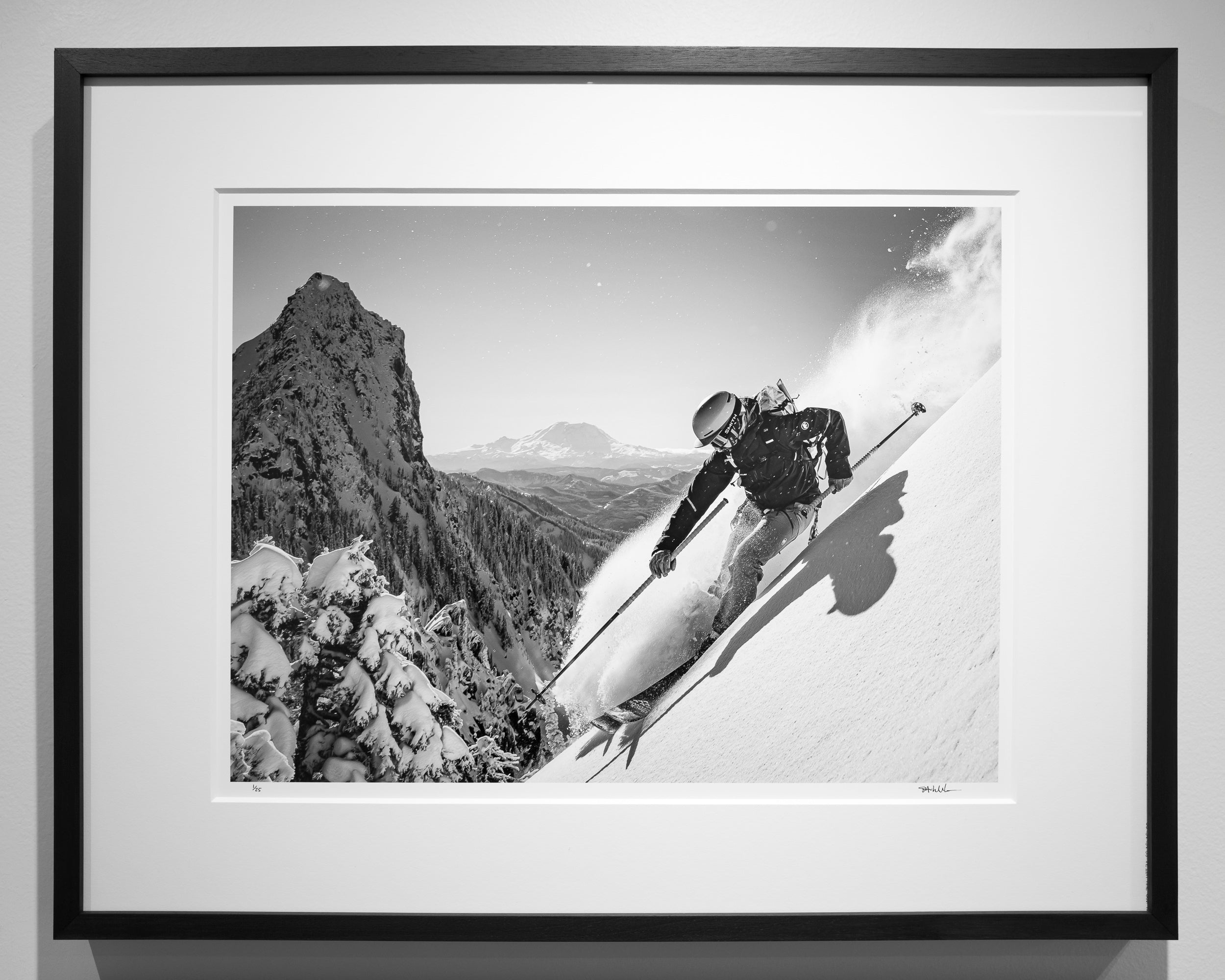 Roosevelt Summit Powder Turn: Limited Edition Framed Print