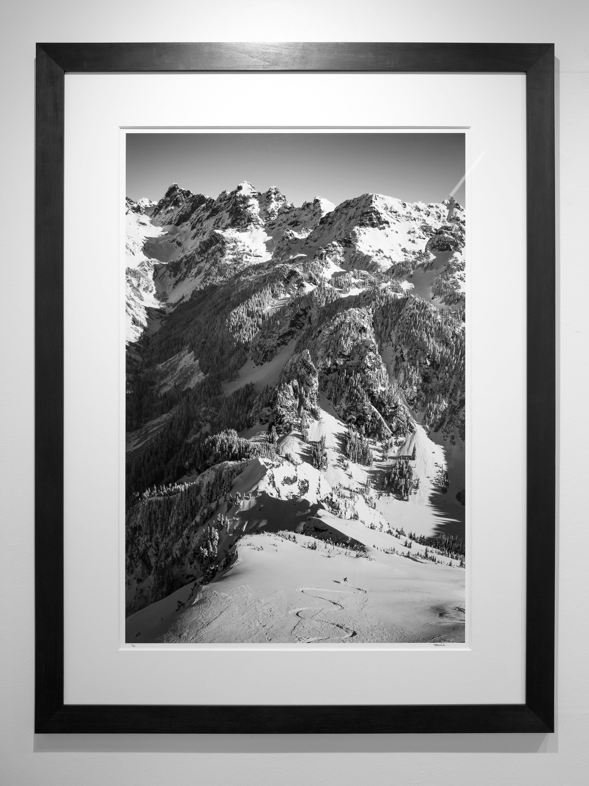 Thomson Peak East Face Ski Descent: 24x36 Limited Edition Framed Print