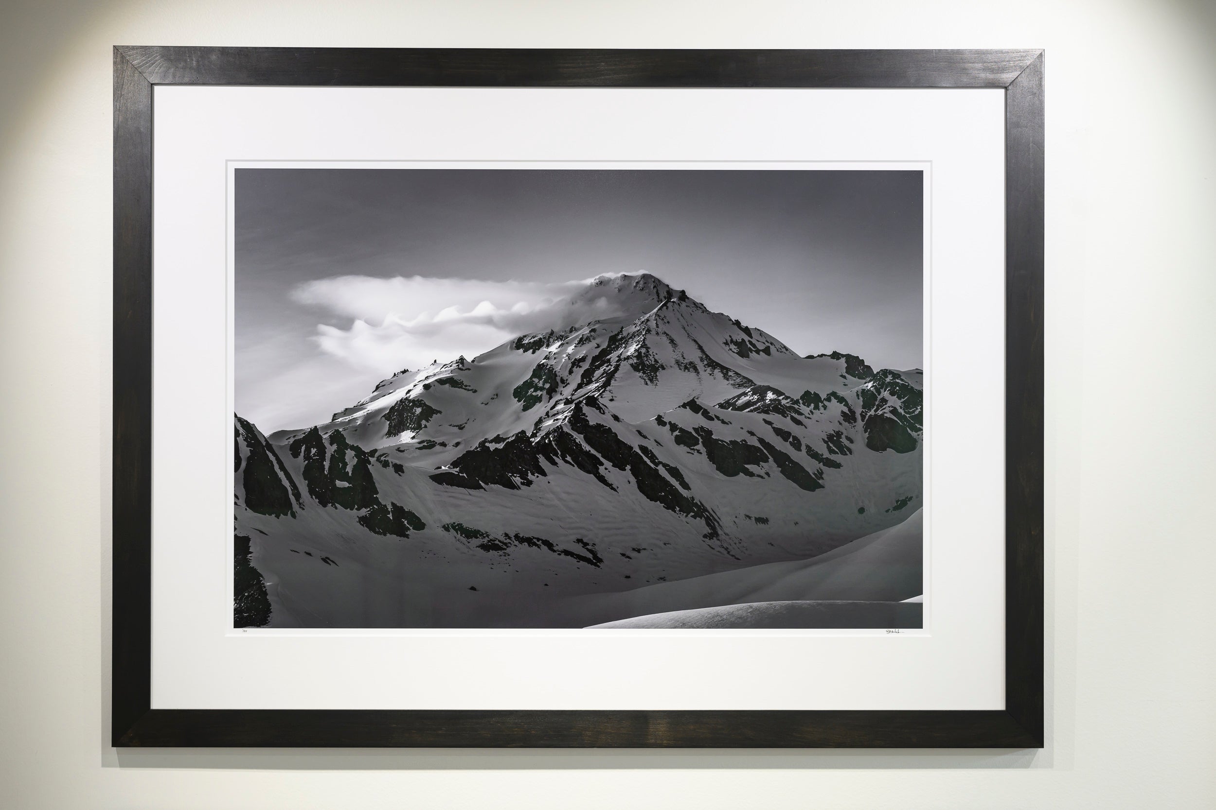 Wave Clouds on Glacier Peak: 24x36 Limited Edition Framed Print