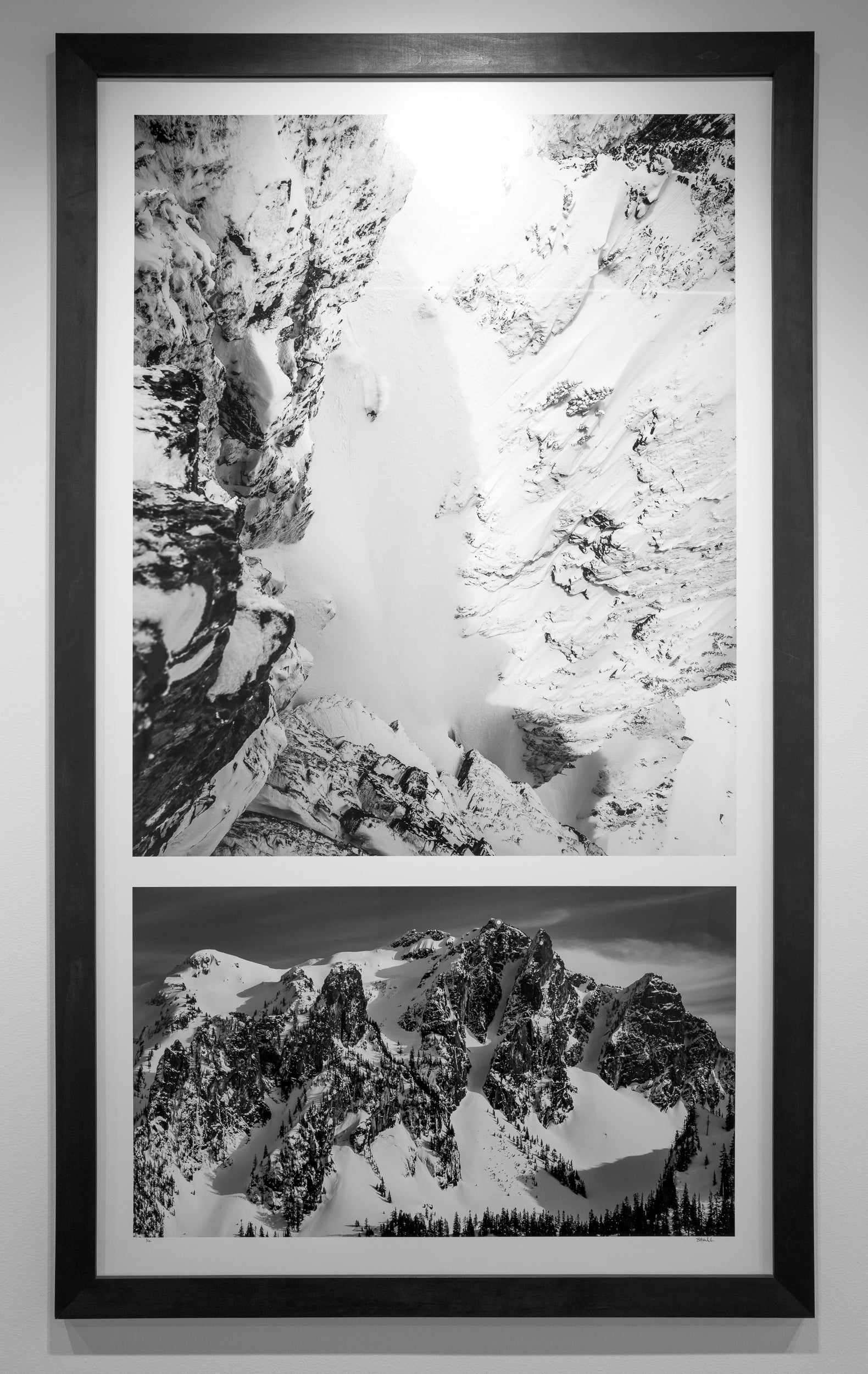 You are Here: Snoqualmie Slot Couloir: 34x60 Limited Edition Framed Print