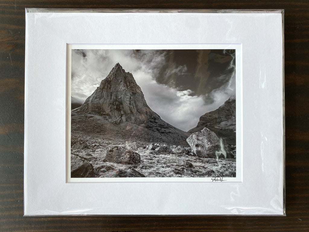 Merraflestind with Granite Block above Kjerkfjord: 8x10 Open Edition Matted Print