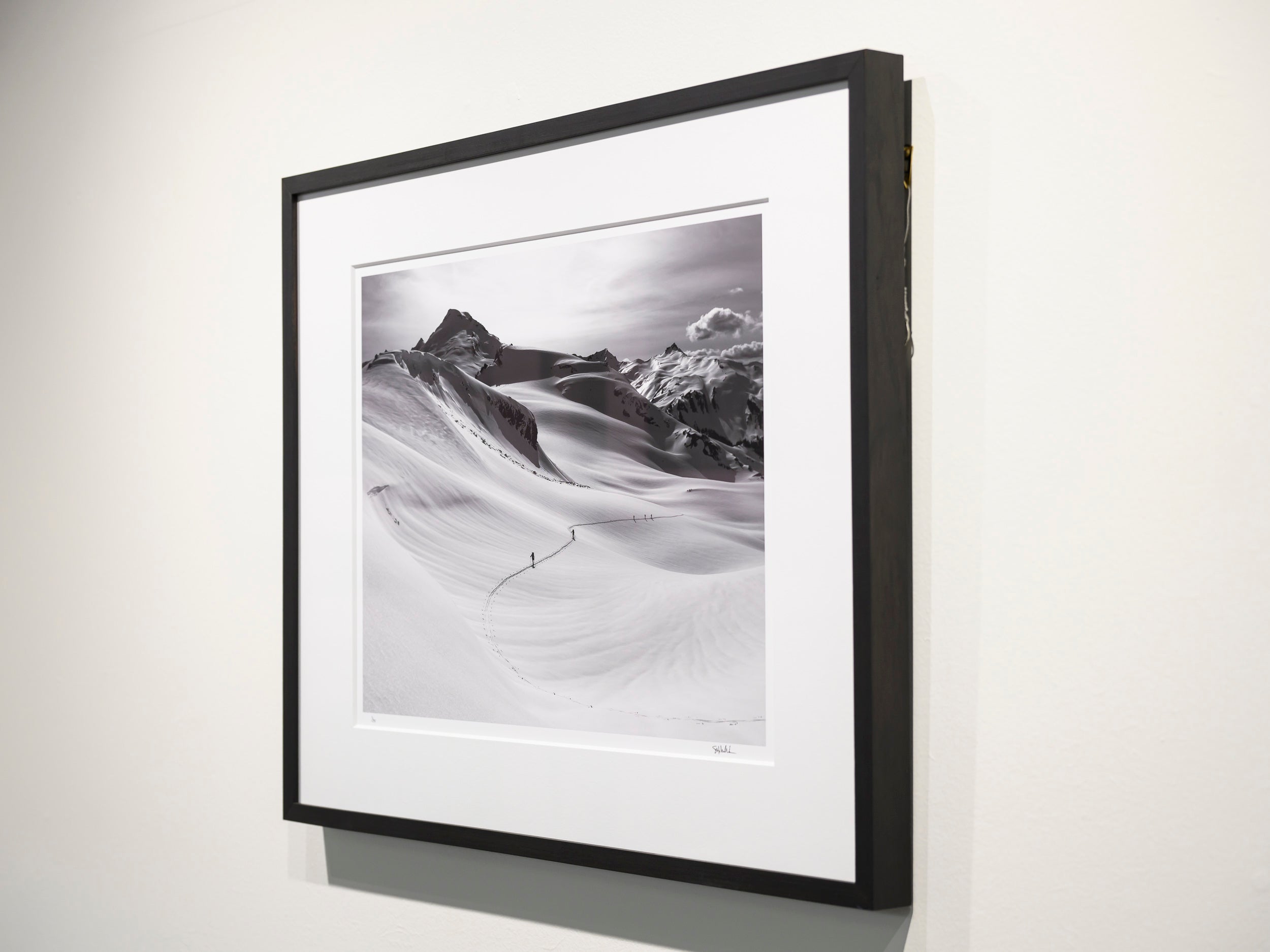 Climbing Sholes Glacier on Watson Traverse: Limited Edition Framed Print