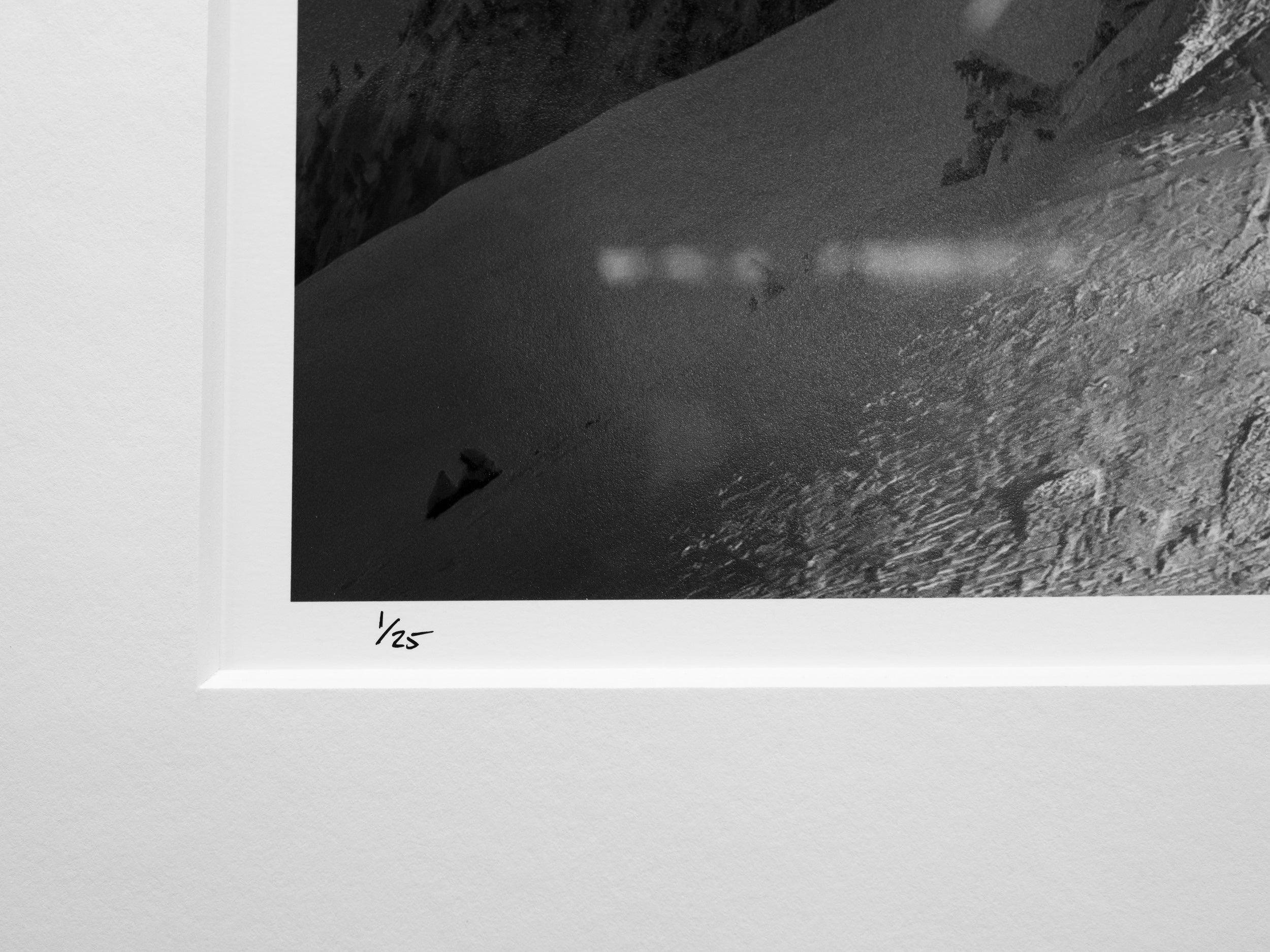 Thomson Peak East Face Ski Descent: 24x36 Limited Edition Framed Print