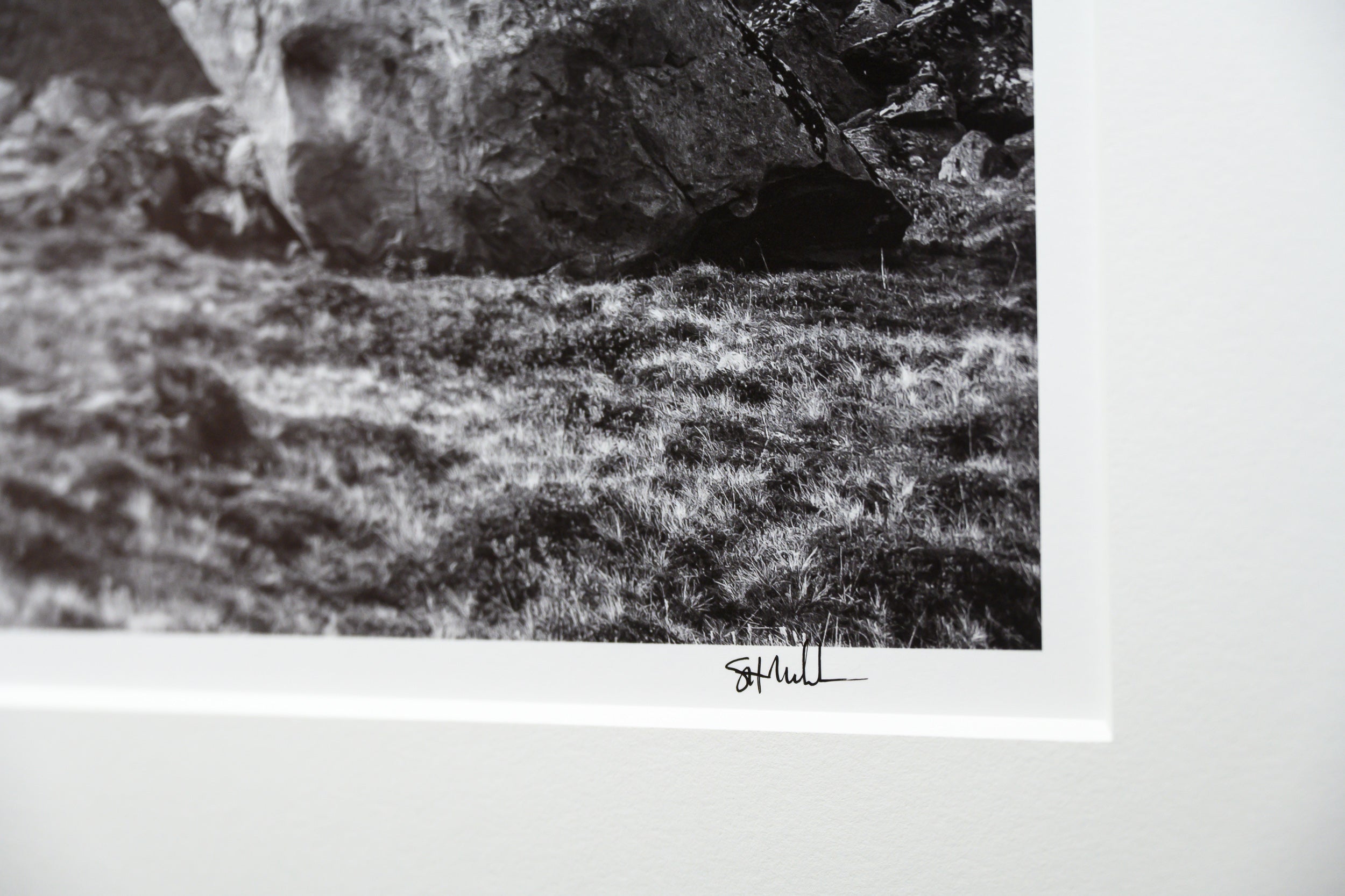 Merraflestind with Granite Block above Kjerkfjord: Limited Edition Framed Print