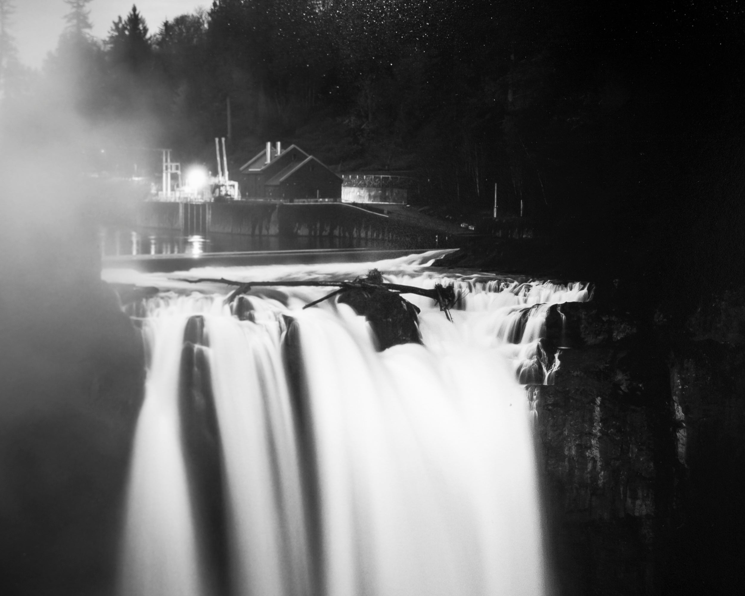 Salish Lodge in the Mist above Snoqualmie Falls: Limited Edition Framed Print