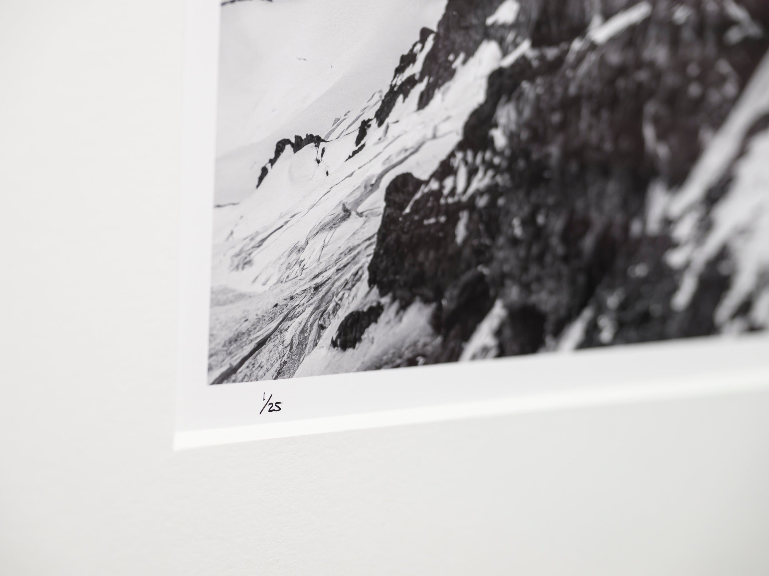 Skiing the Gibraltar Chute with Nisqually Ice Cliff: Limited Edition Print