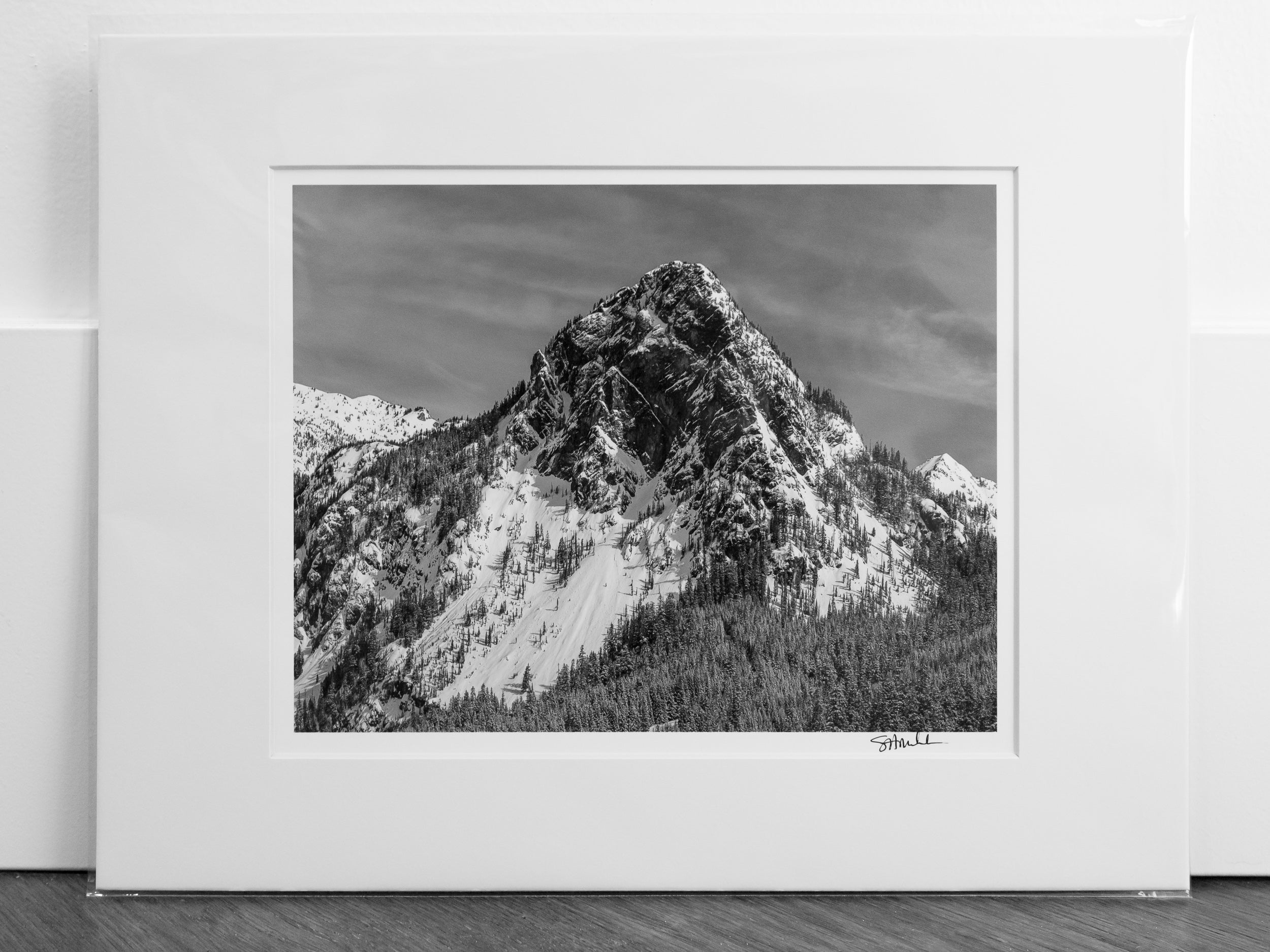 Guye Peak West Face in Winter: 8x10 Open Edition Matted Print