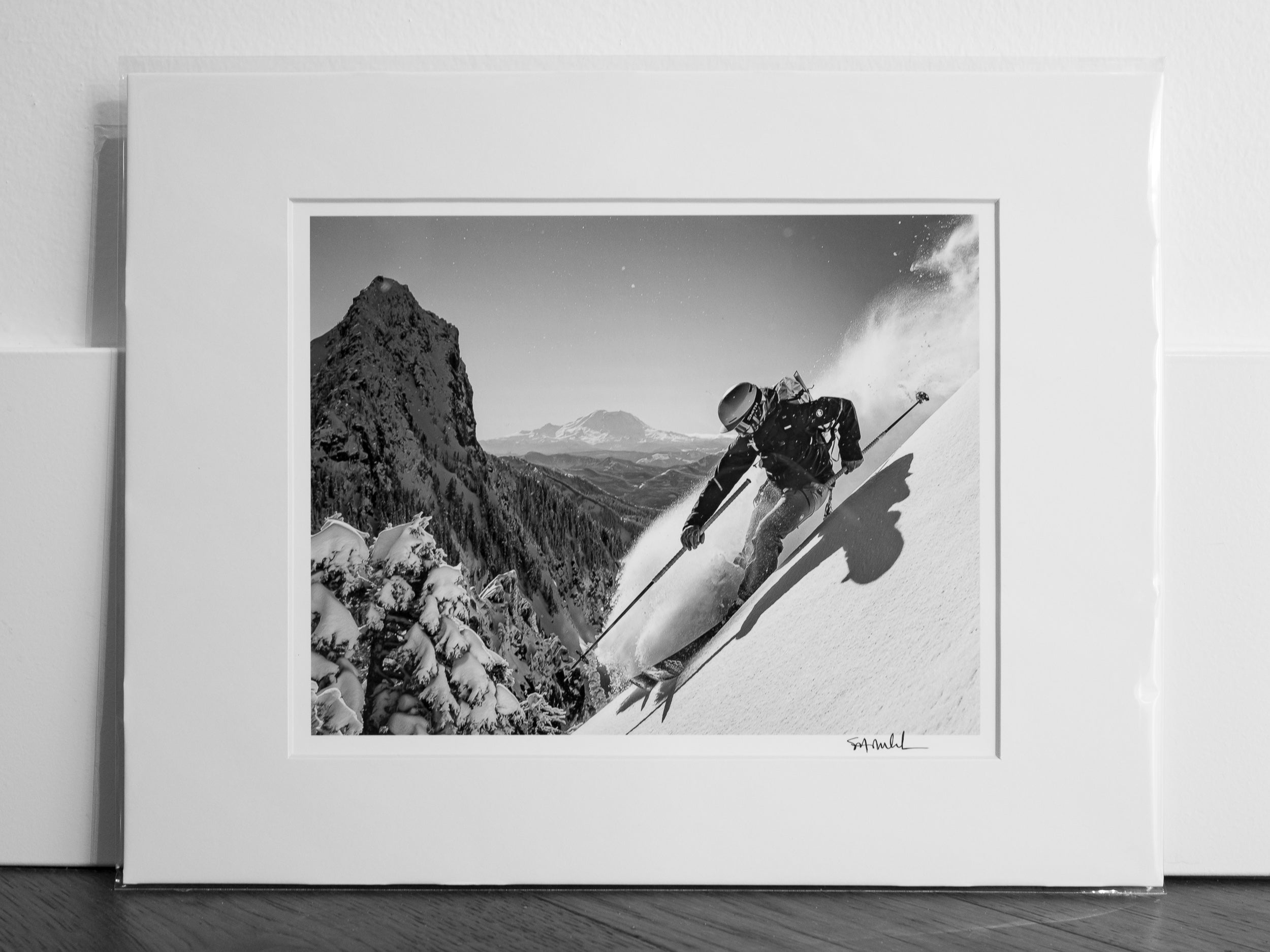 Roosevelt Summit Powder Turn: 8x10 Open Edition Matted Print