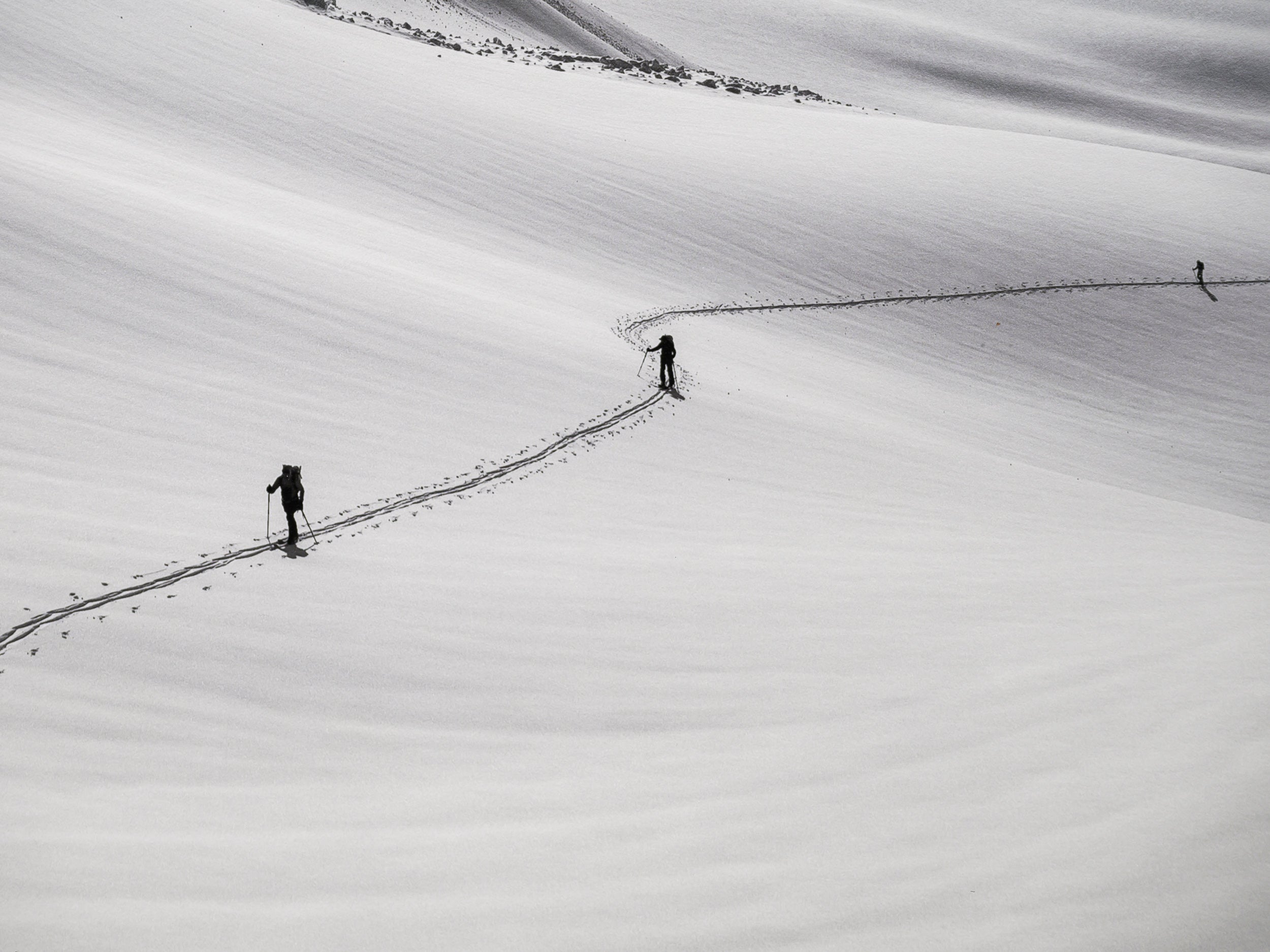 Climbing Sholes Glacier on Watson Traverse: Limited Edition Print