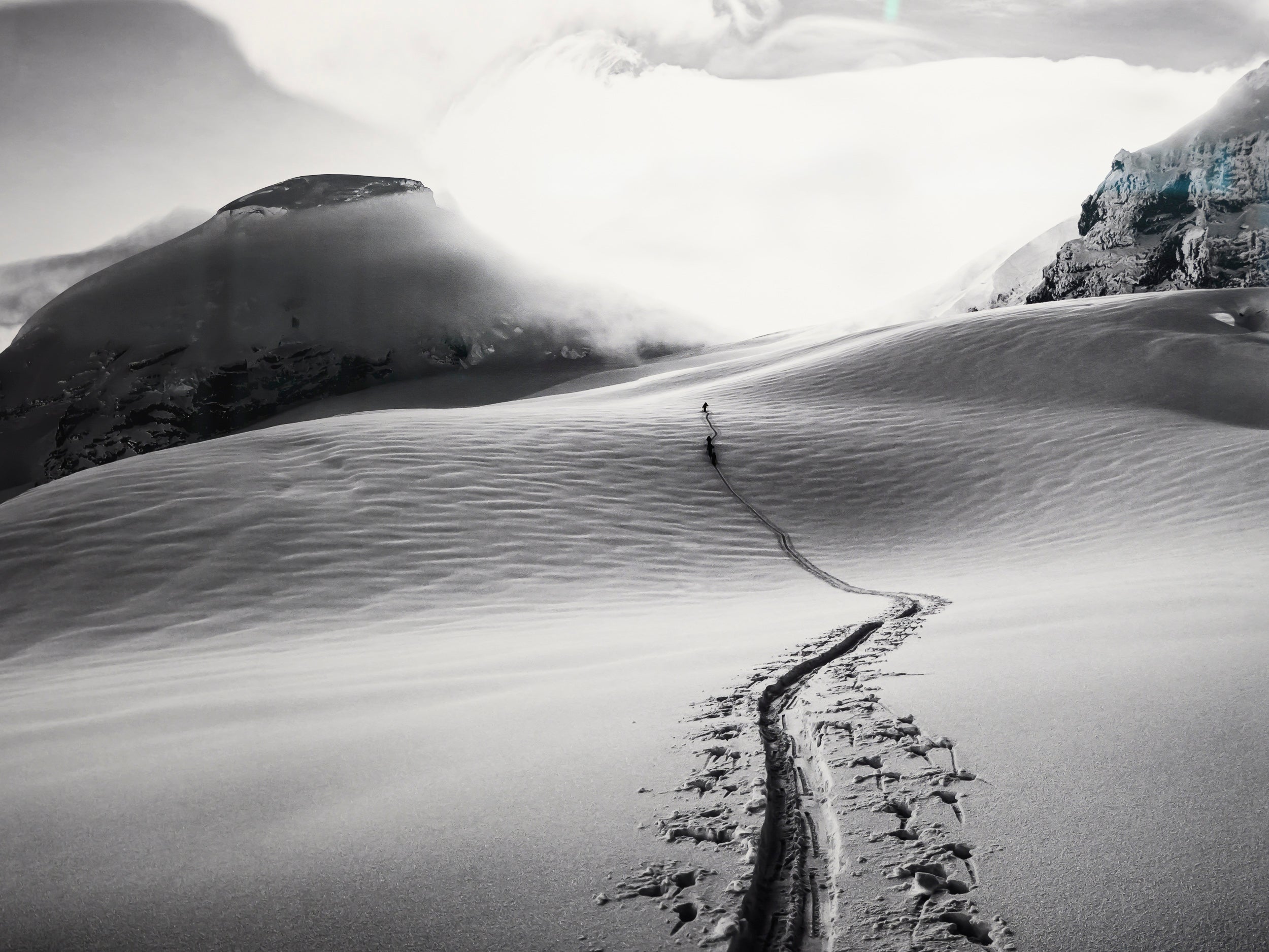 Climbing the Coleman Glacier: 28x88 Limited Edition Print