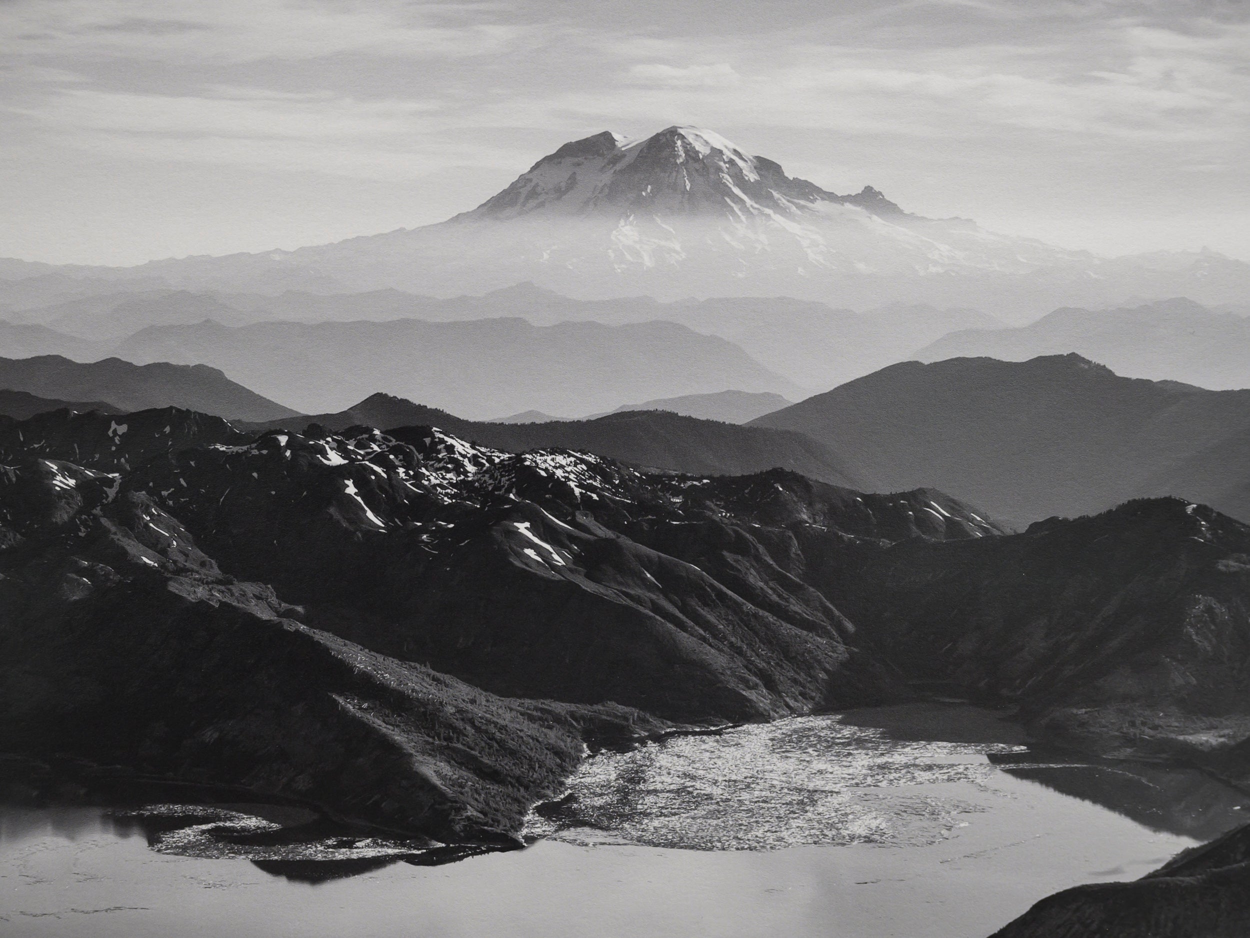 Mount St. Helens Caldera with Rainier: 24x36 Limited Edition Framed Print