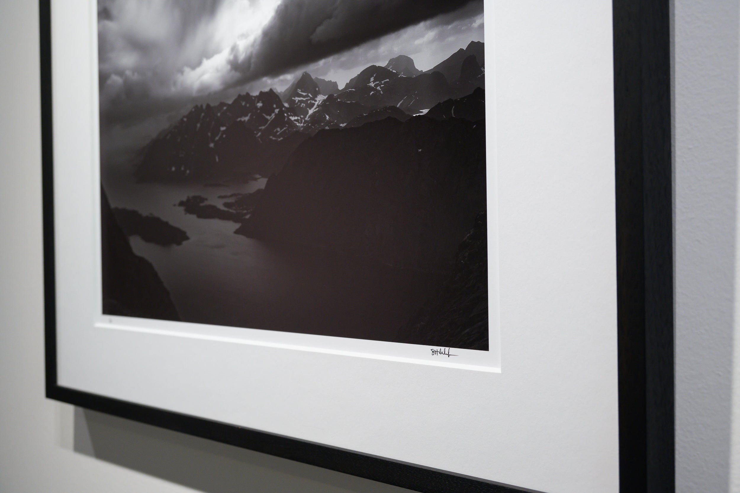 Mountains and South Coast of Moskenesøya from Tønsåsheia: Limited Edition Framed Print