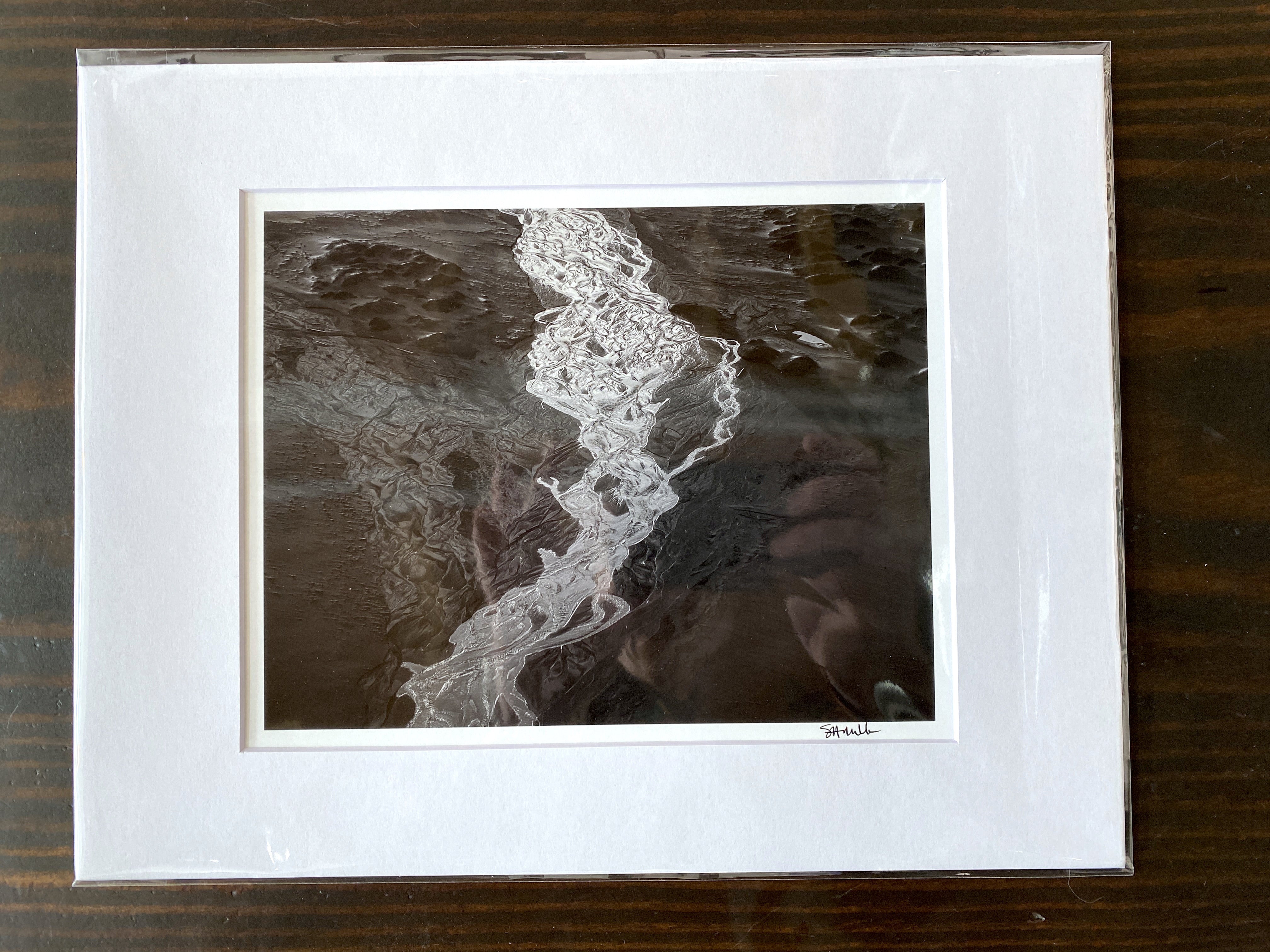 Braided Stream between Sand Dunes on Bunes Beach: Matted 8x10 Print