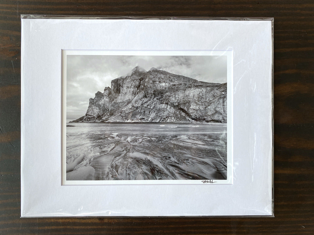 Marbled Sand Mirrors the Striated Granite of Stamprevtind: Matted 8x10 Print