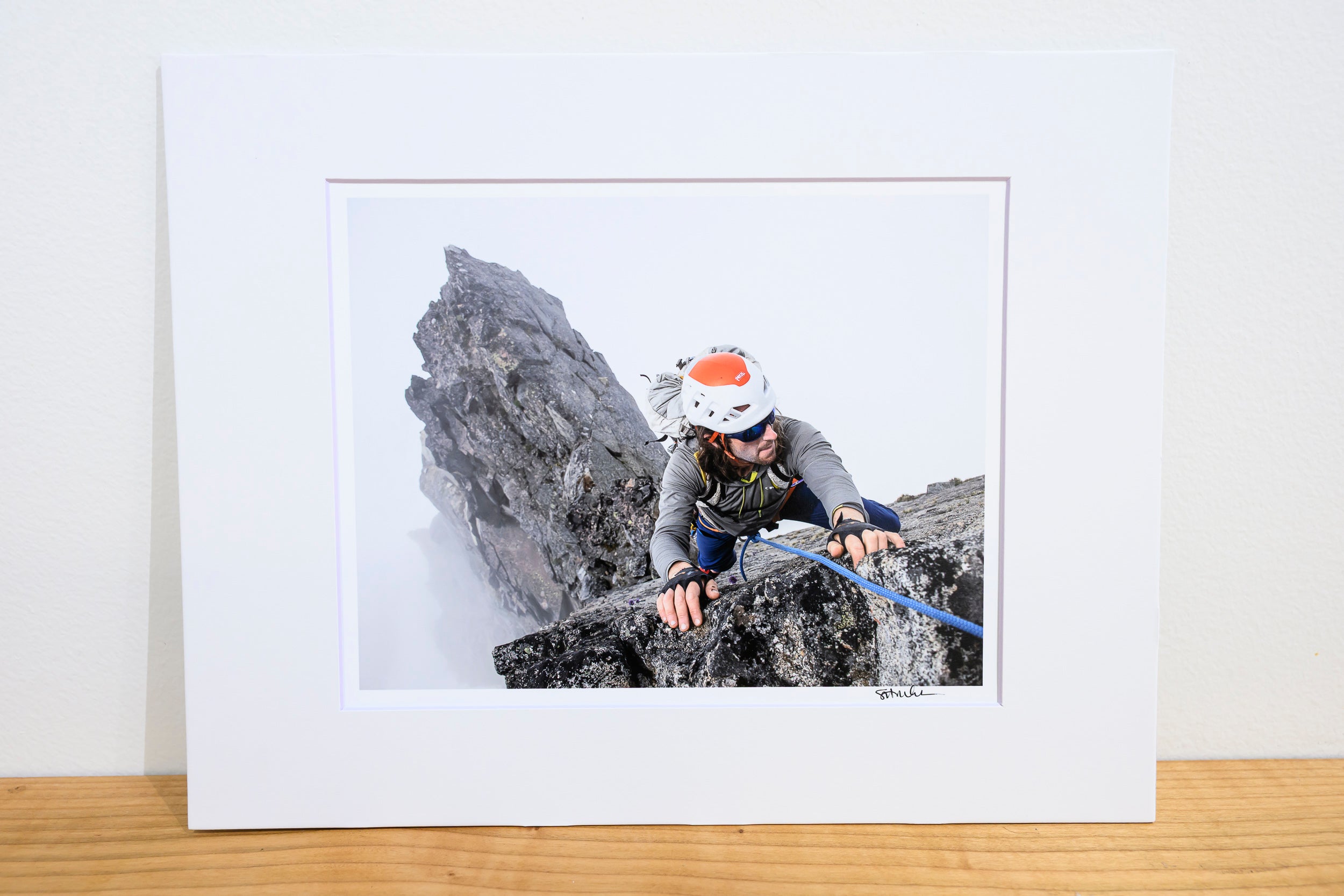 Climbing out of the Clouds on Sahale Peak: 8x10 Open Edition Matted Print